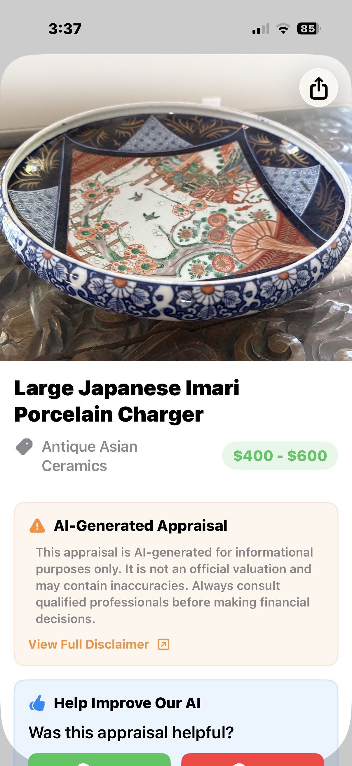 Japanese Imari Porcelain Charger
