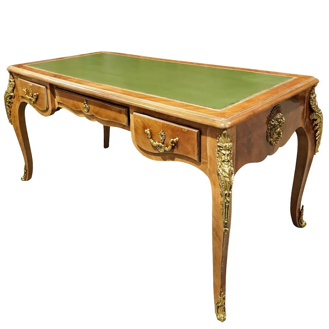 Louis XV Style Ormolu-Mounted Kingwood Bureau Plat