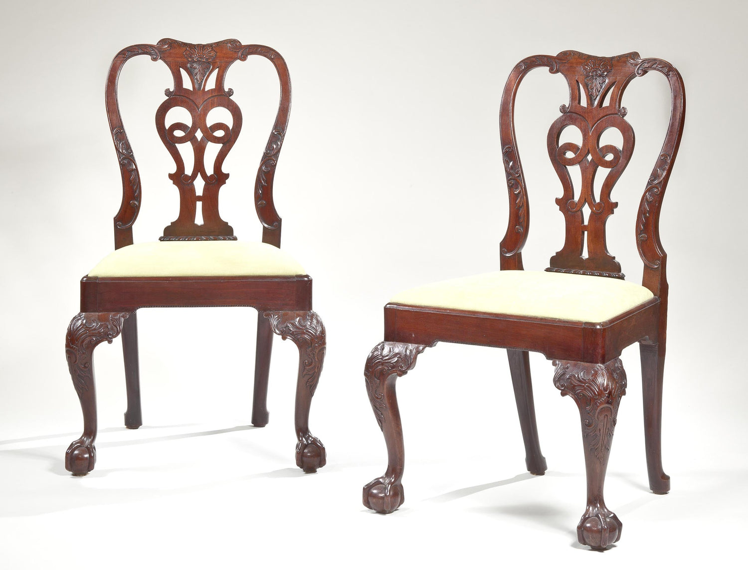 George II Carved Mahogany Dining Chairs (set of 8) thumbnail 3