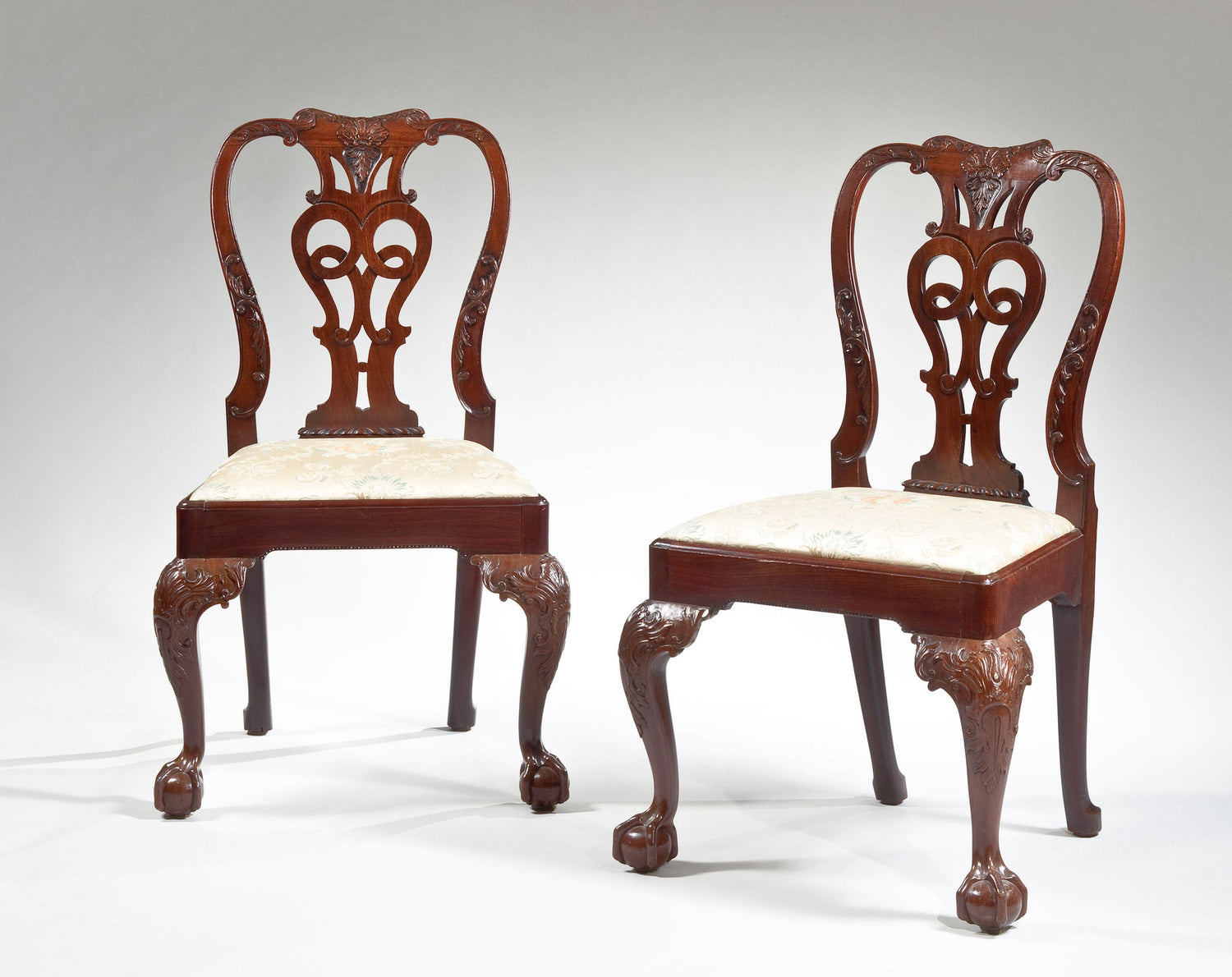 George II Carved Mahogany Dining Chairs (set of 8) thumbnail 7