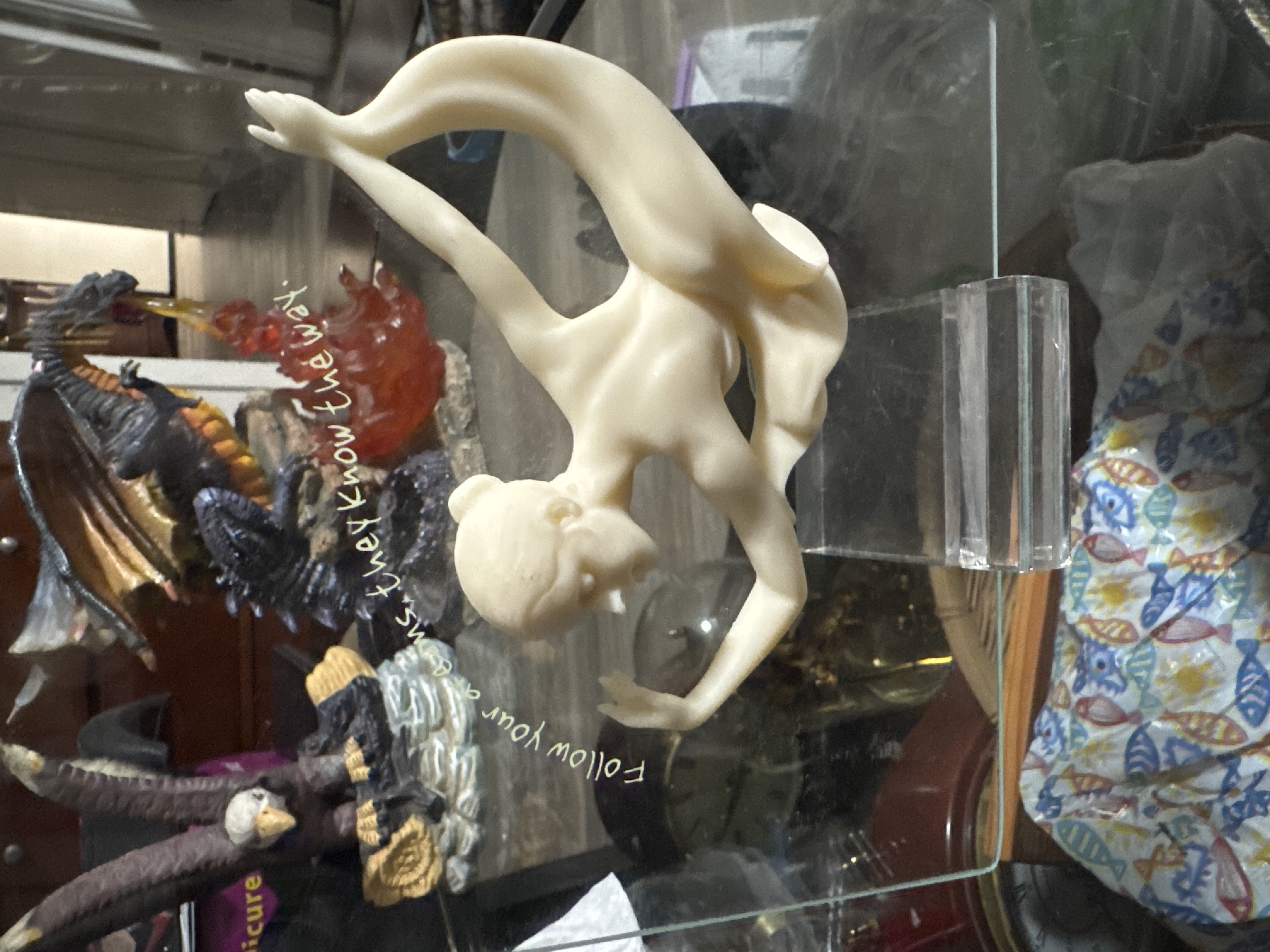 Modern Inspirational Glass and Resin Sculpture thumbnail 2