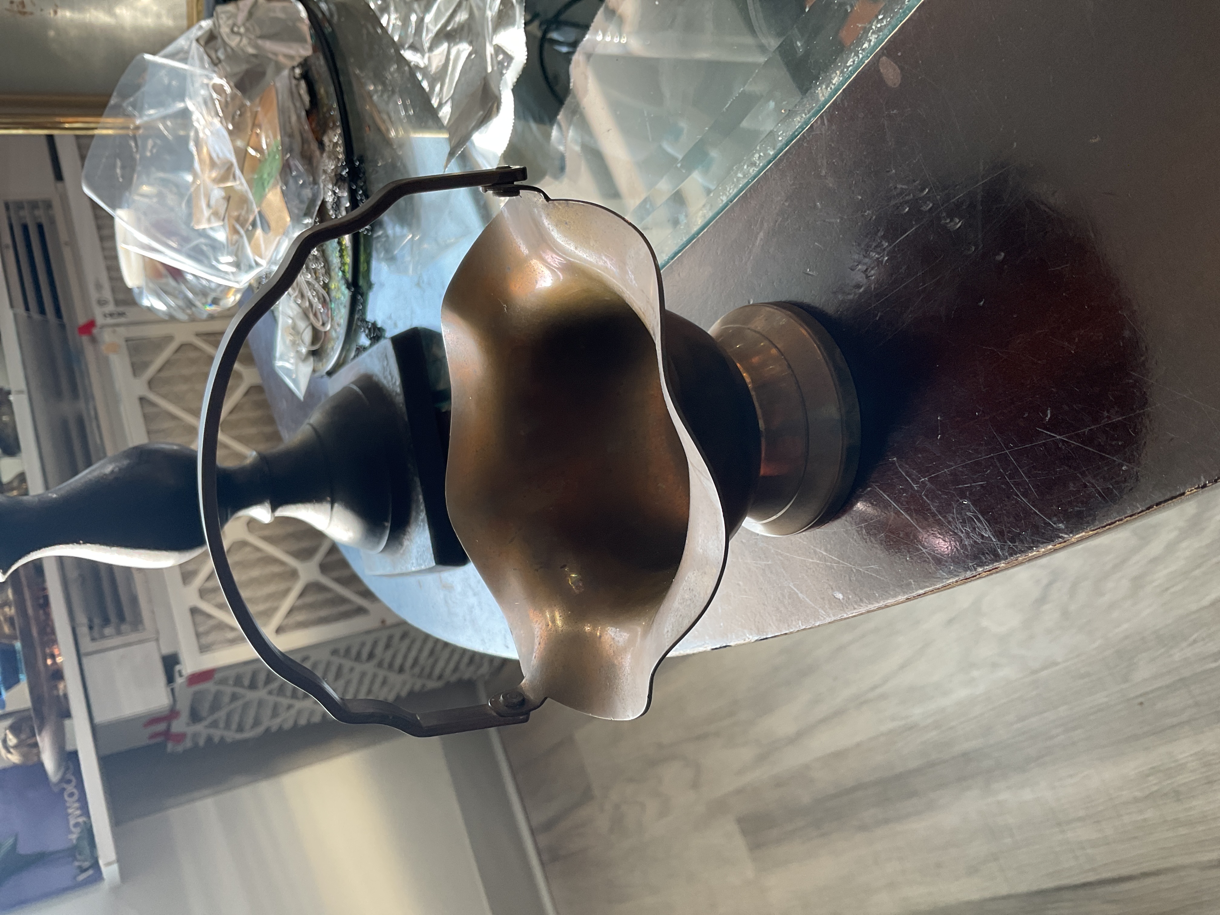 Victorian Brass Swing Handle Bonbon Basket
