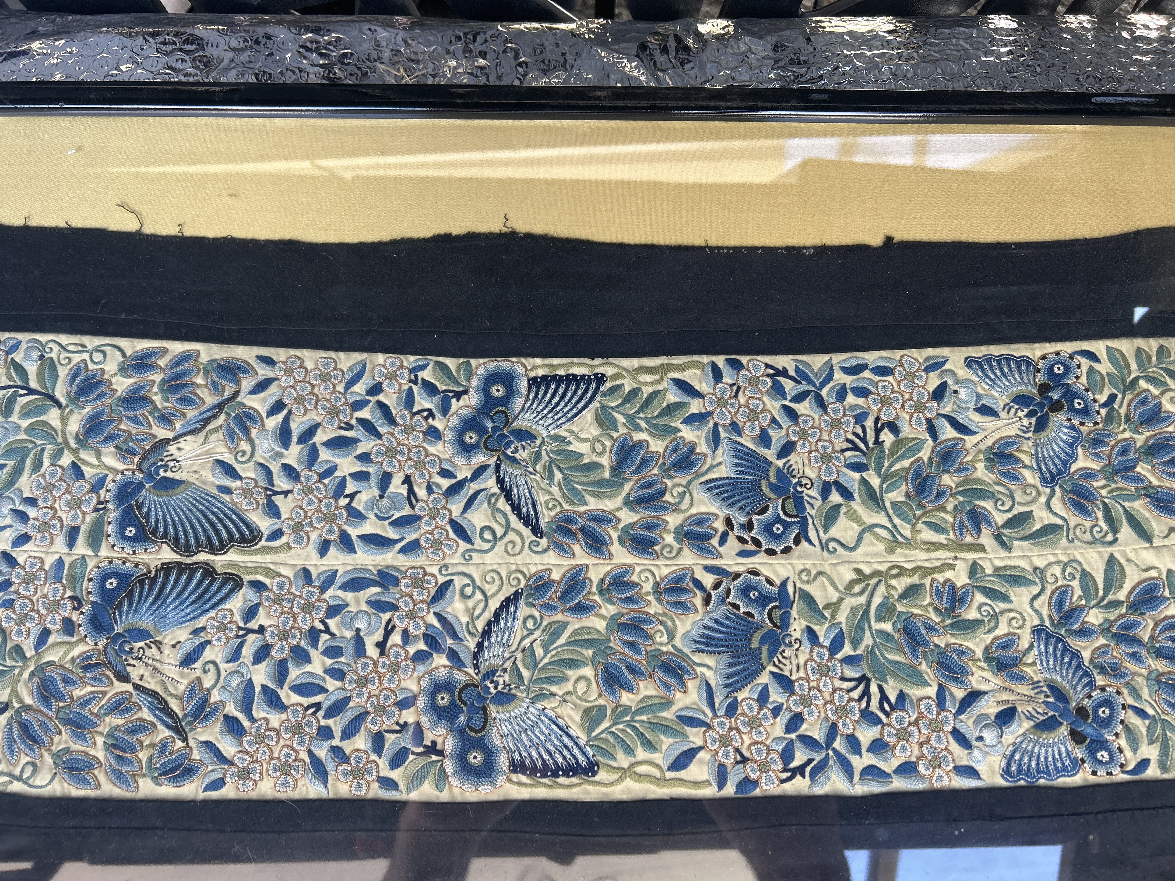 Chinese Qing Dynasty Silk Embroidery Panel