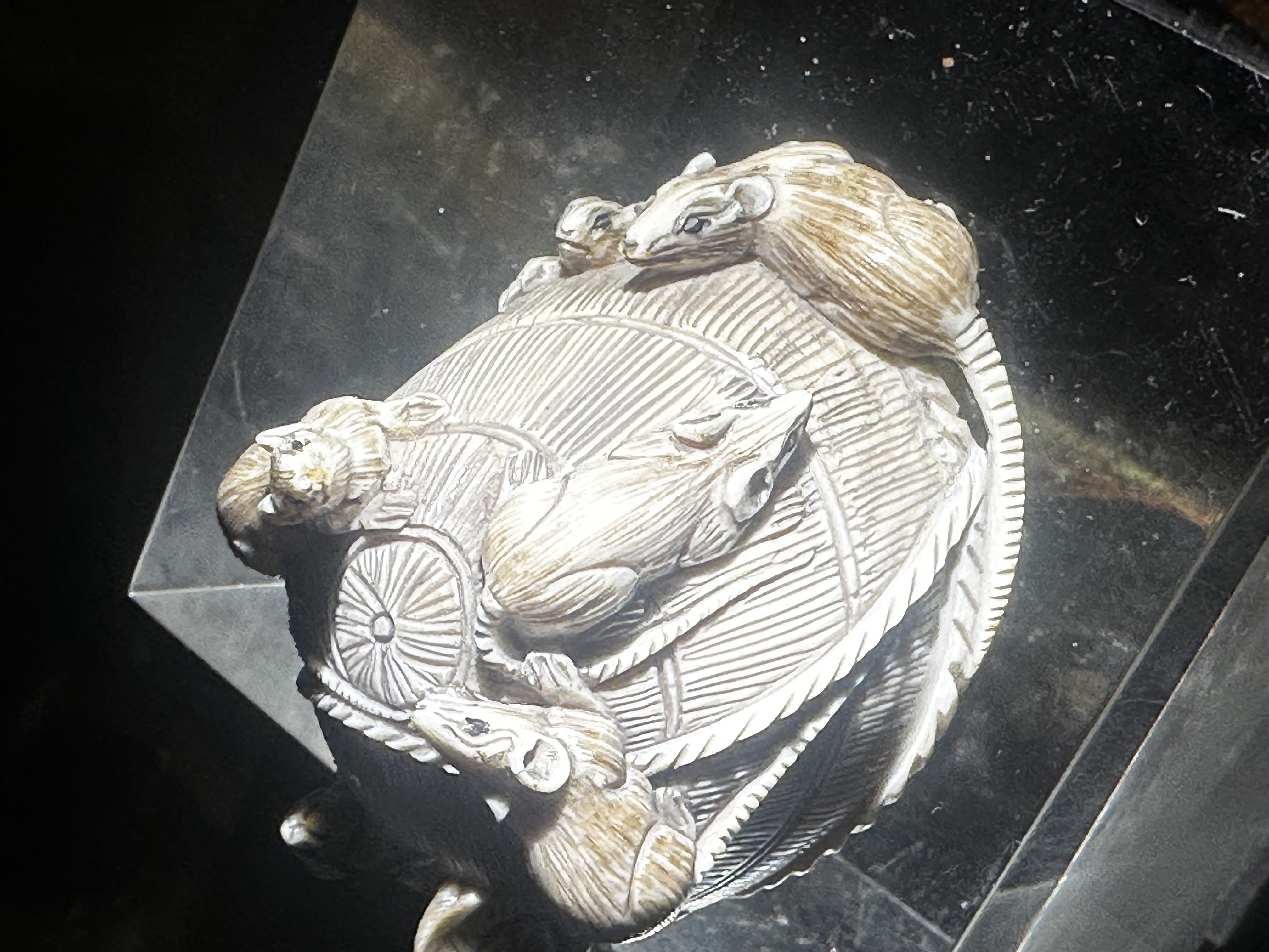 Asian Style Netsuke with Rats