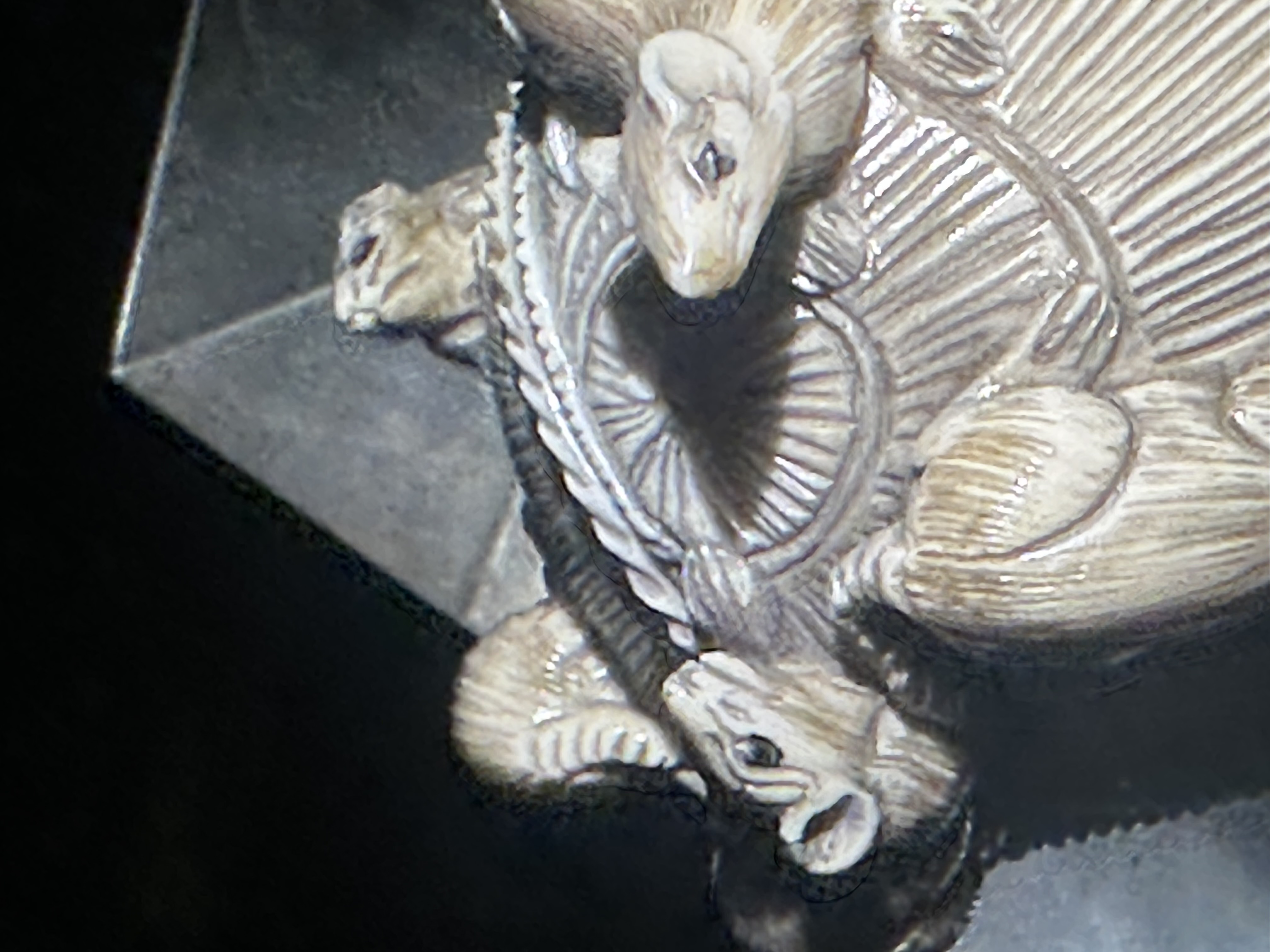 Asian Style Netsuke with Rats thumbnail 3