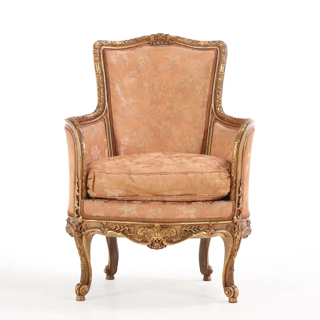 Louis XV Style Giltwood Fauteuil Armchair thumbnail 3