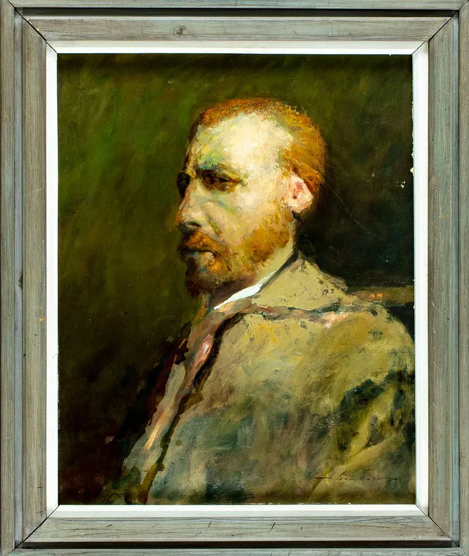Modern Acrylic 'Van Gogh Portrait' by Wm. Thomson