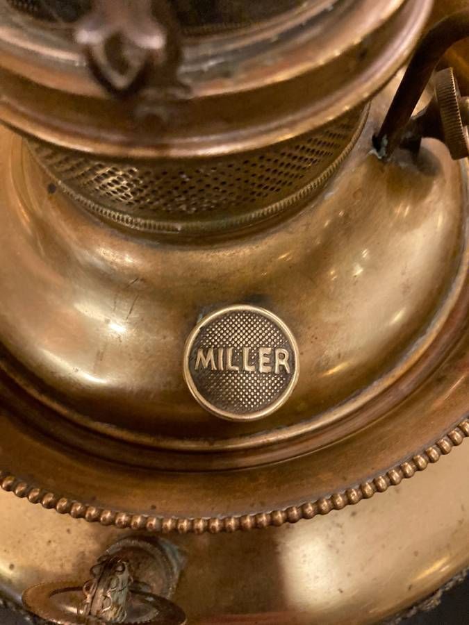 Victorian Miller Brass Oil Lamp thumbnail 2