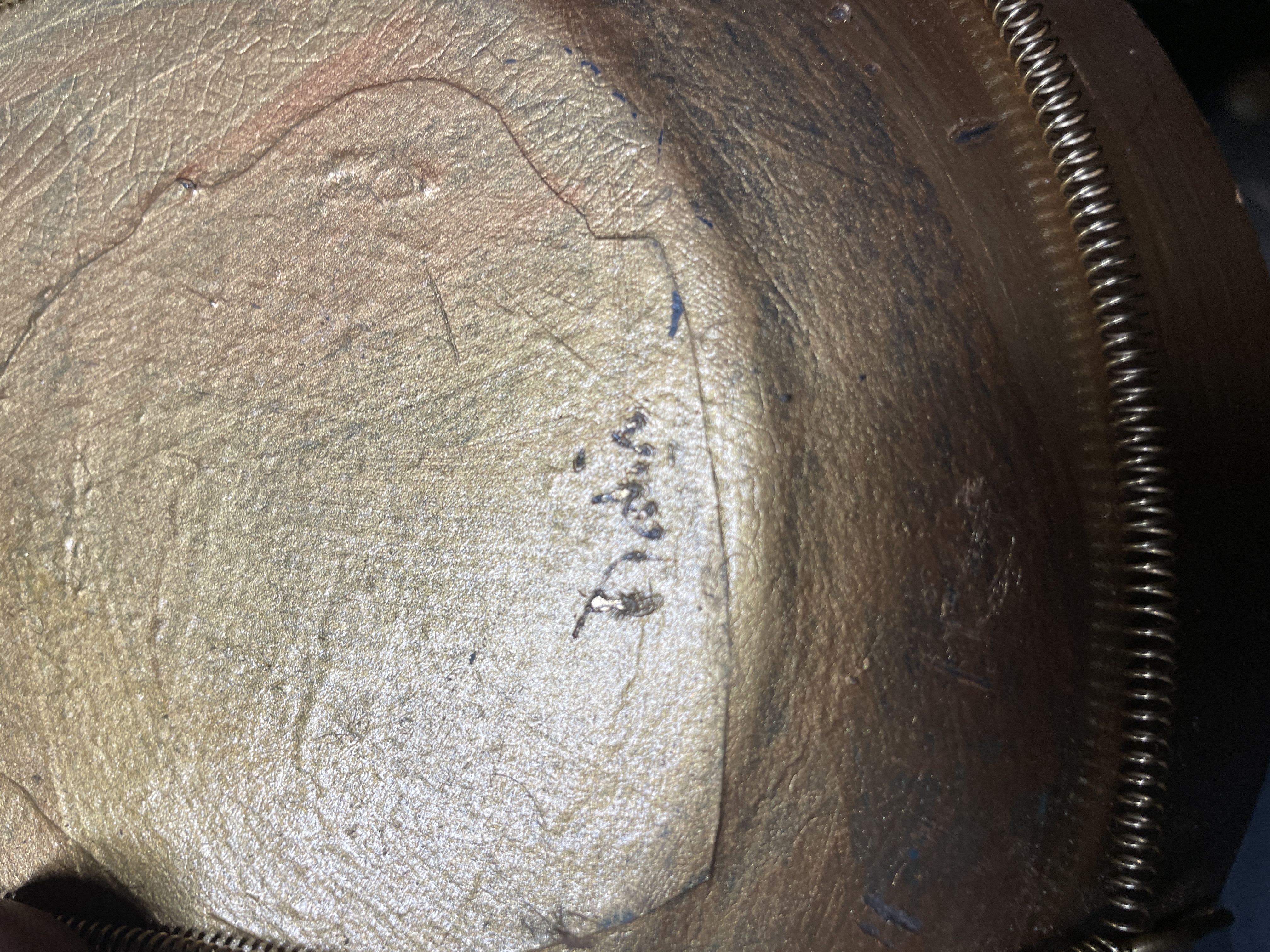 Modern Decorative Bronze-Finish Sculpture Base (Detail View)