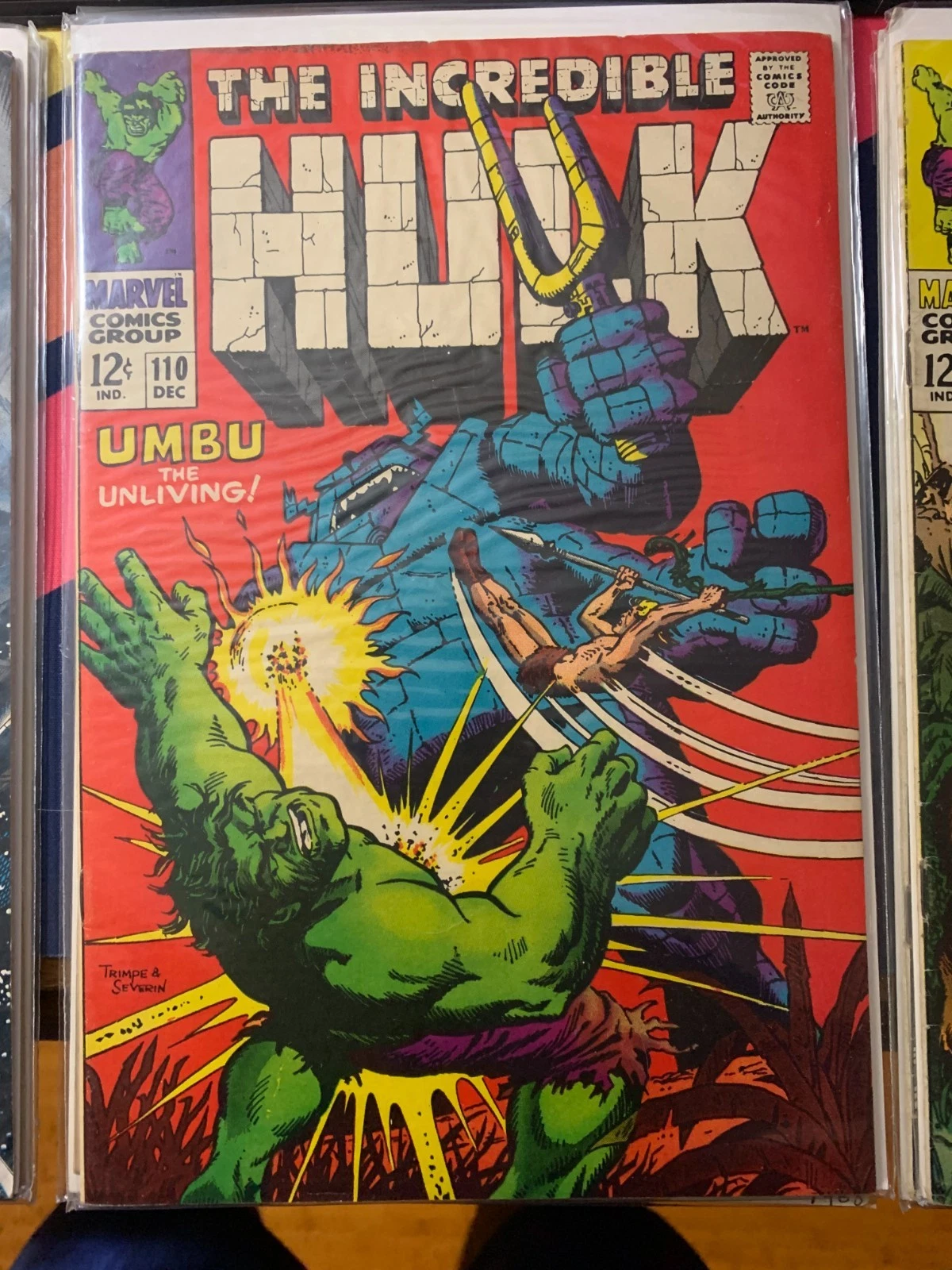 Silver Age Marvel Comics The Incredible Hulk Group of 10 Comic Books (#106-117, incomplete run) thumbnail 2