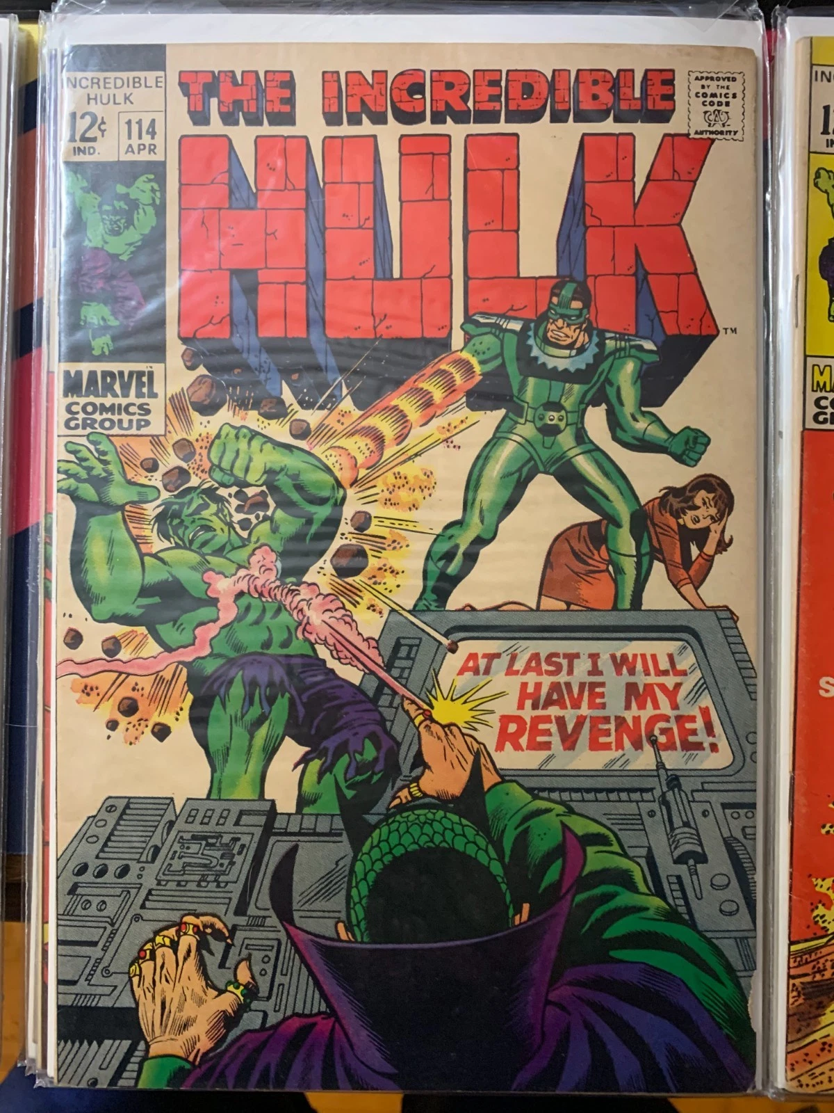 Silver Age Marvel Comics The Incredible Hulk Group of 10 Comic Books (#106-117, incomplete run) thumbnail 8
