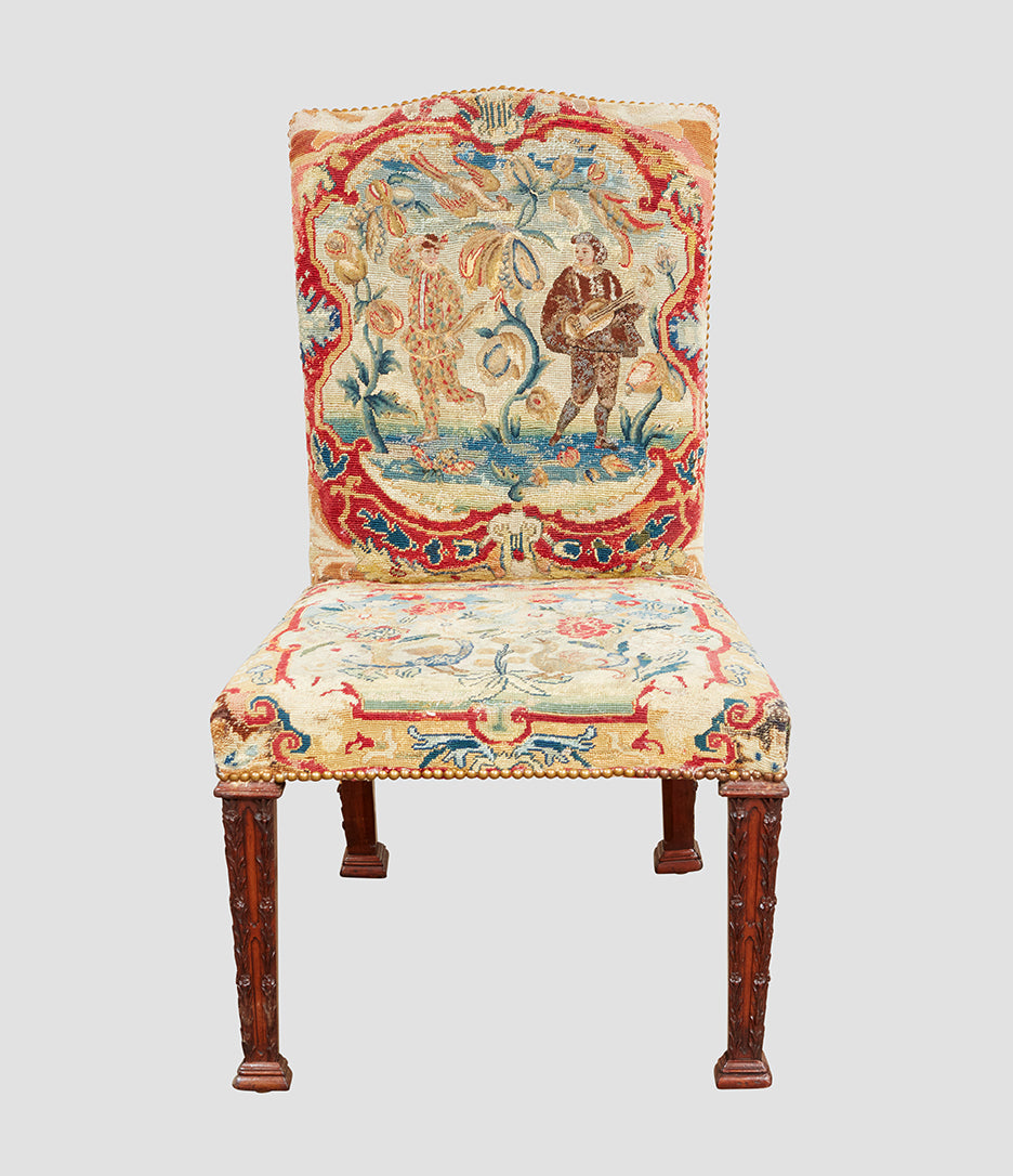 Set of Six Needlepoint Covered Side Chairs thumbnail 3