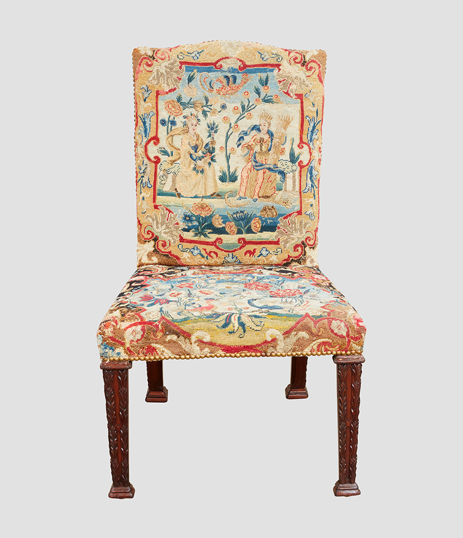 Set of Six Needlepoint Covered Side Chairs thumbnail 4