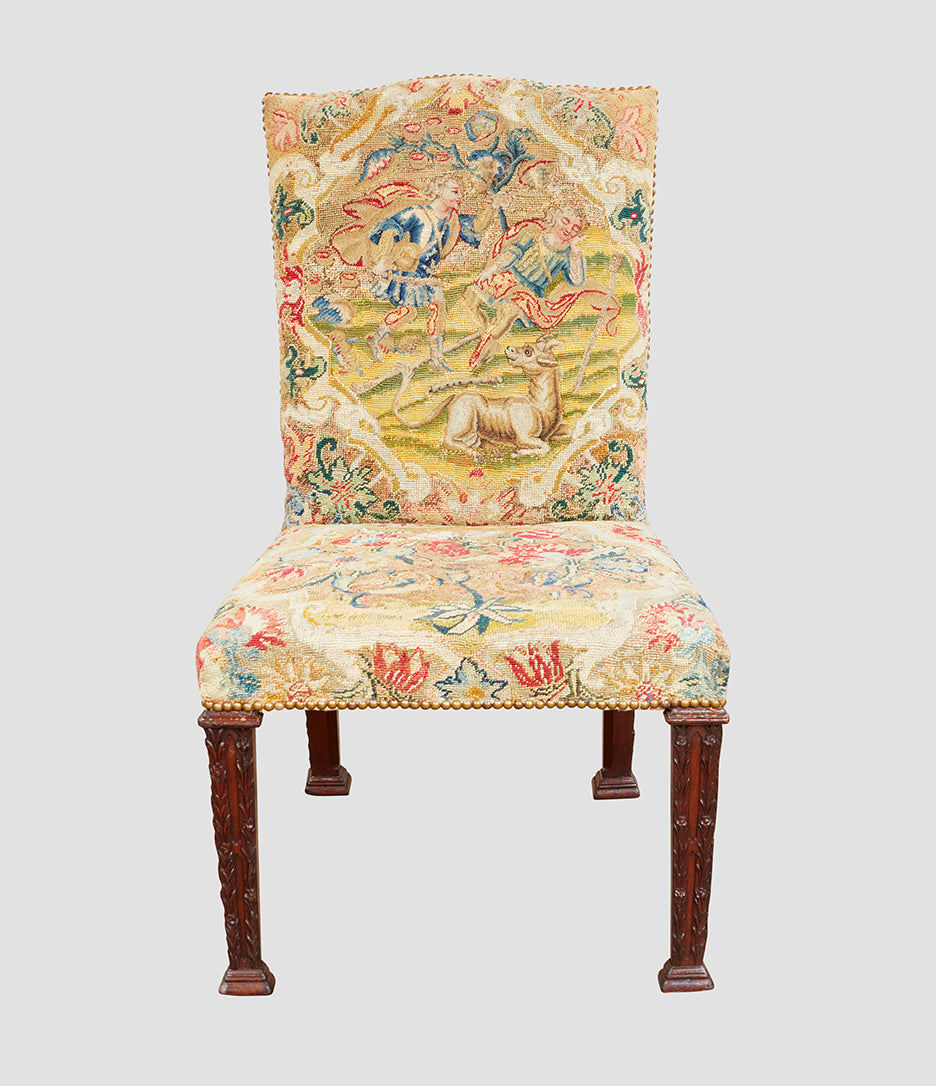 Set of Six Needlepoint Covered Side Chairs thumbnail 5