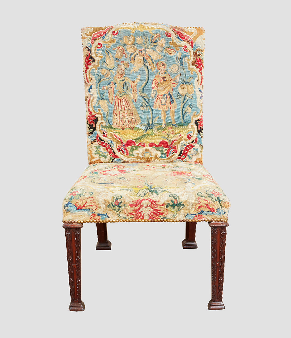 Set of Six Needlepoint Covered Side Chairs thumbnail 6
