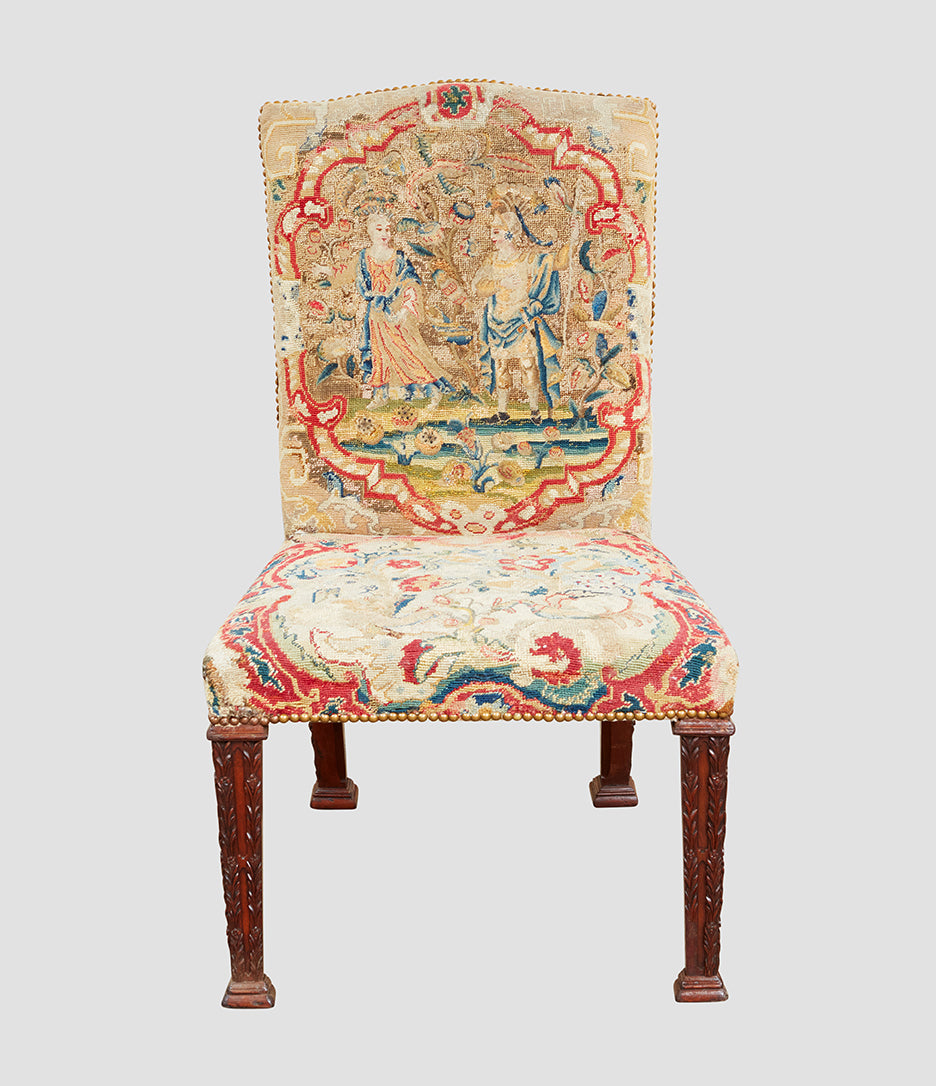 Set of Six Needlepoint Covered Side Chairs thumbnail 7