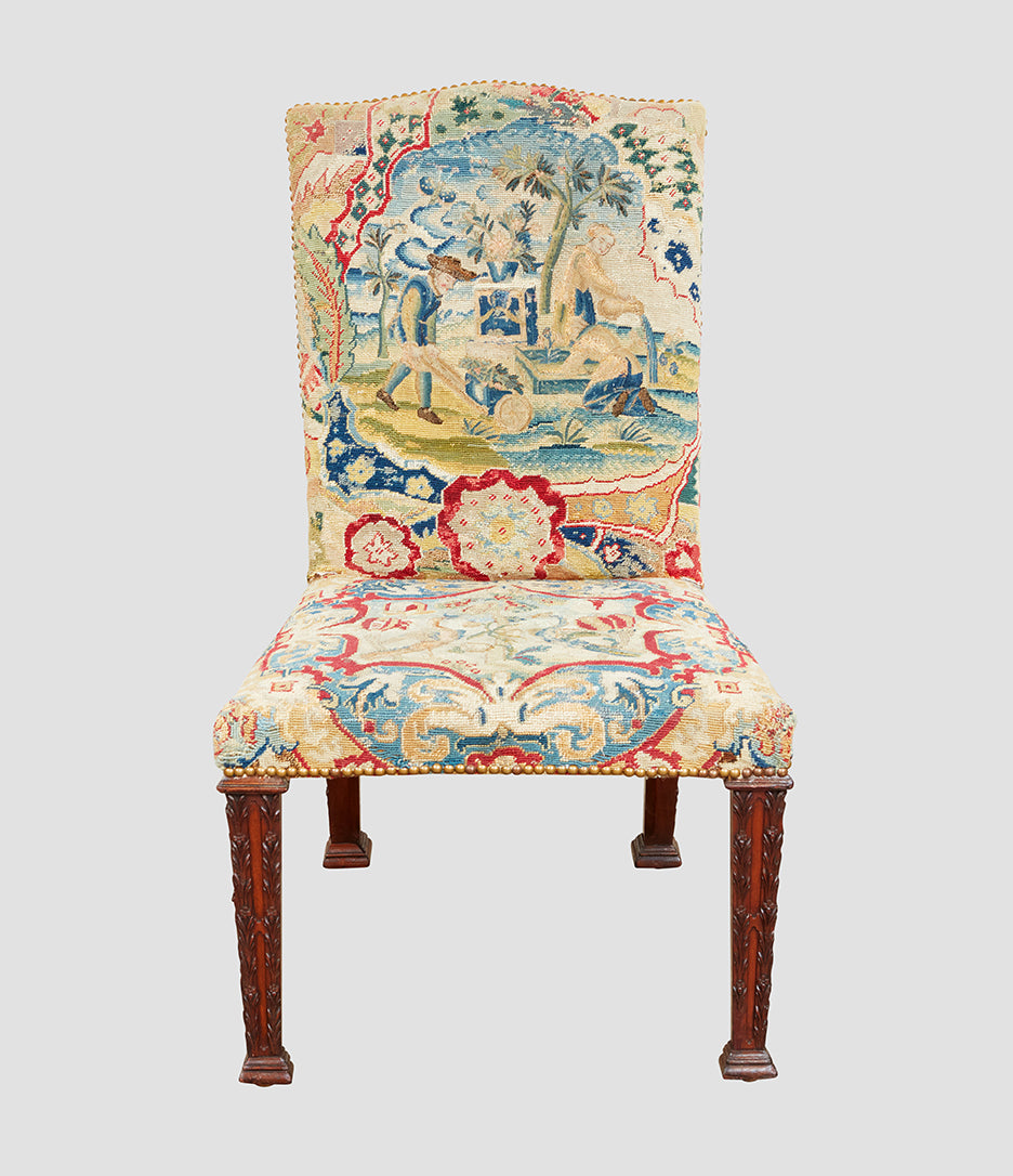 Set of Six Needlepoint Covered Side Chairs thumbnail 8
