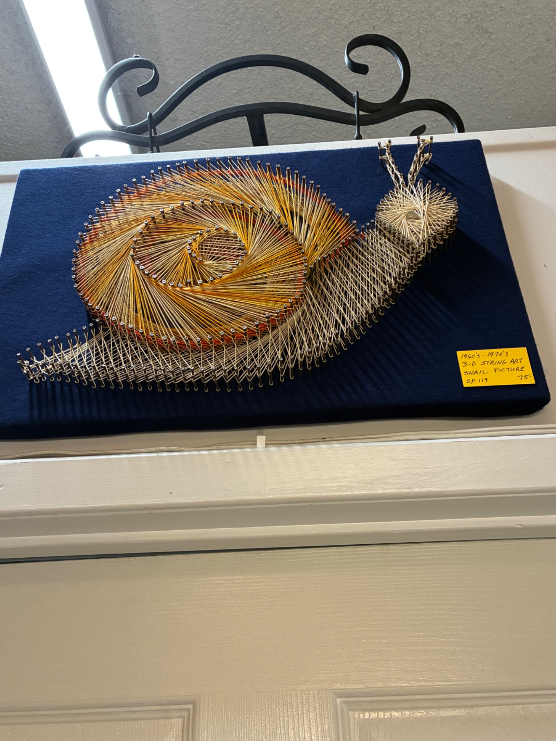1970s String Art Snail