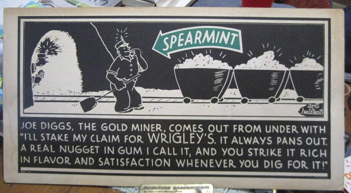 Art Heiland Wrigley's Spearmint Gum Advertisement