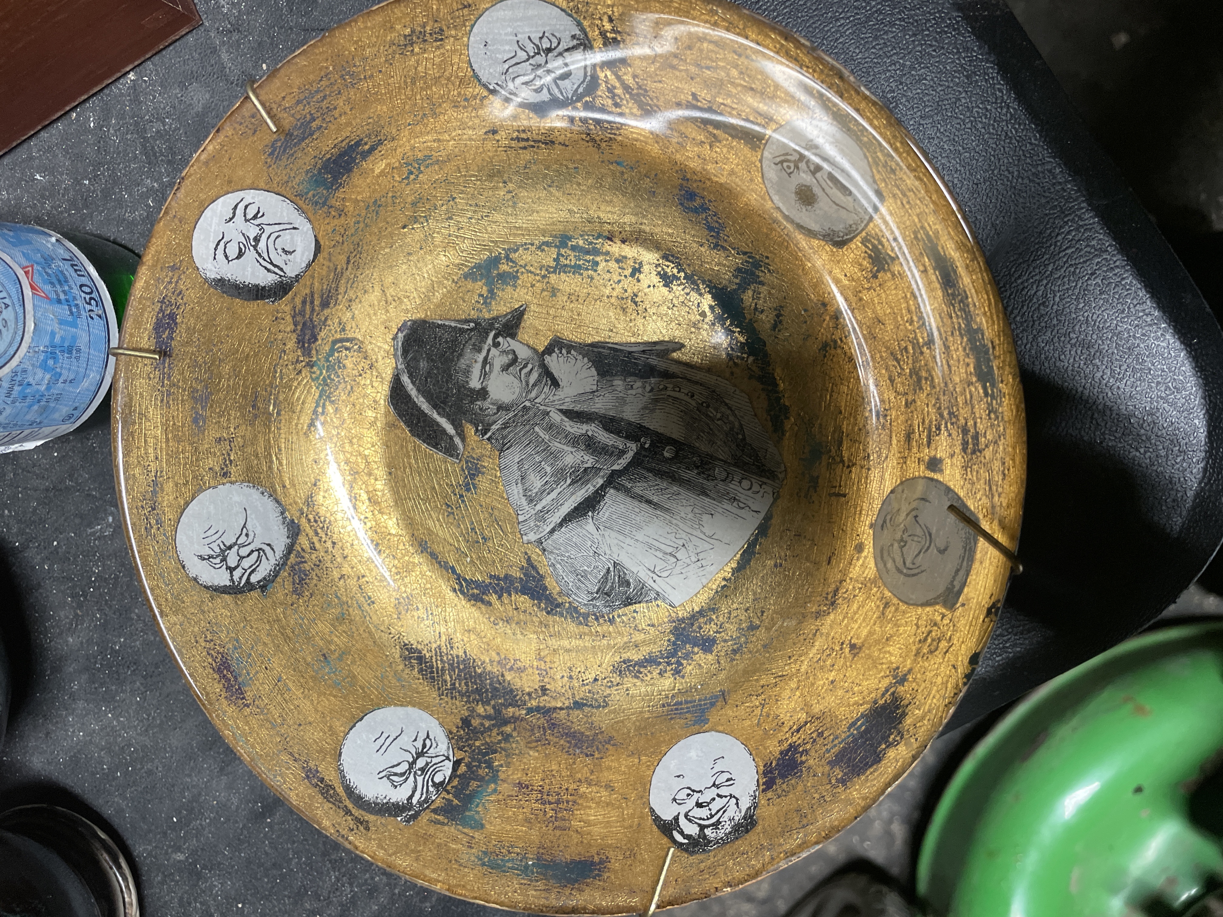 Continental Napoleon Caricature Lithographed Ceramic Plate