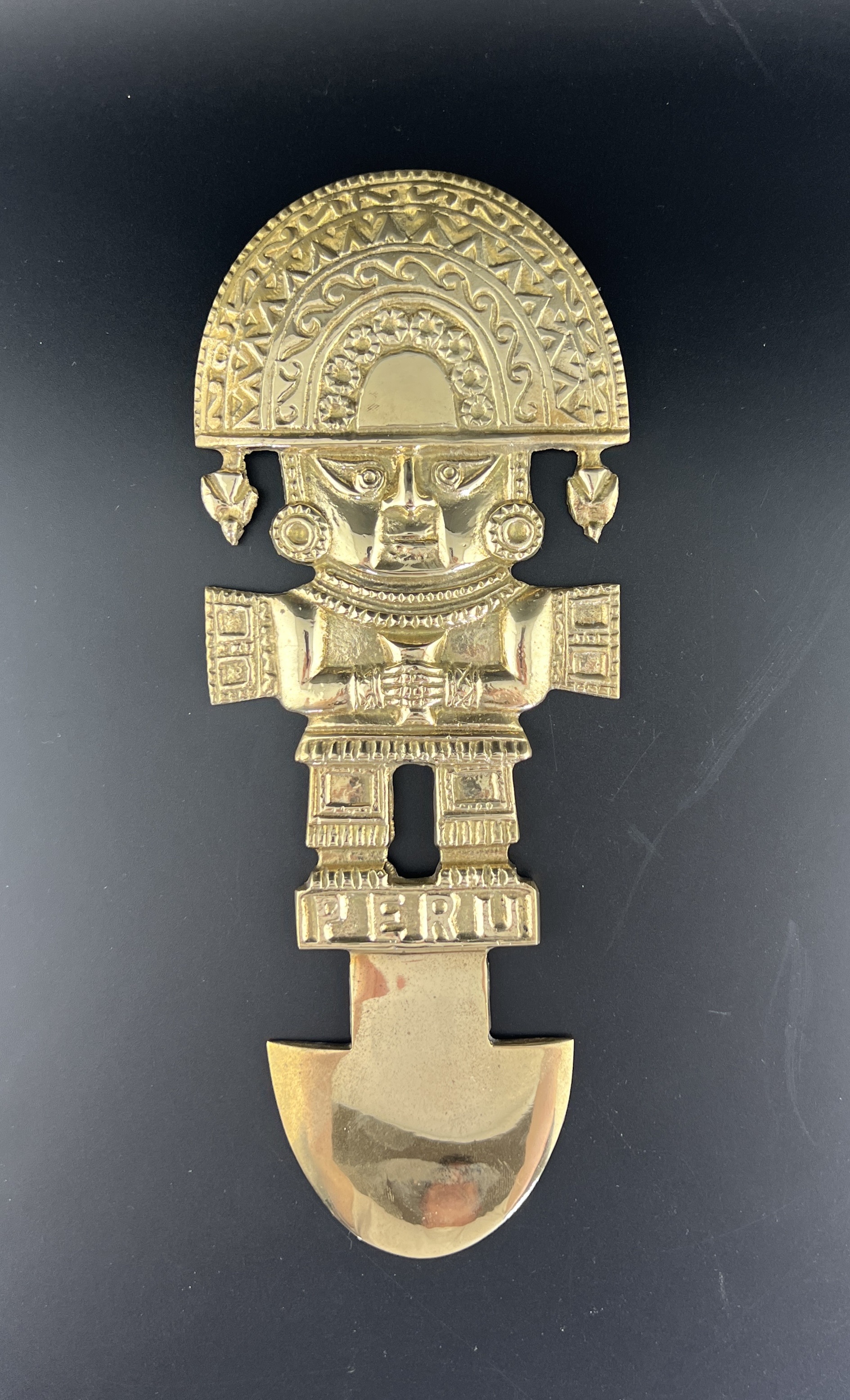 Peruvian Style Brass Tumi Figure Letter Opener
