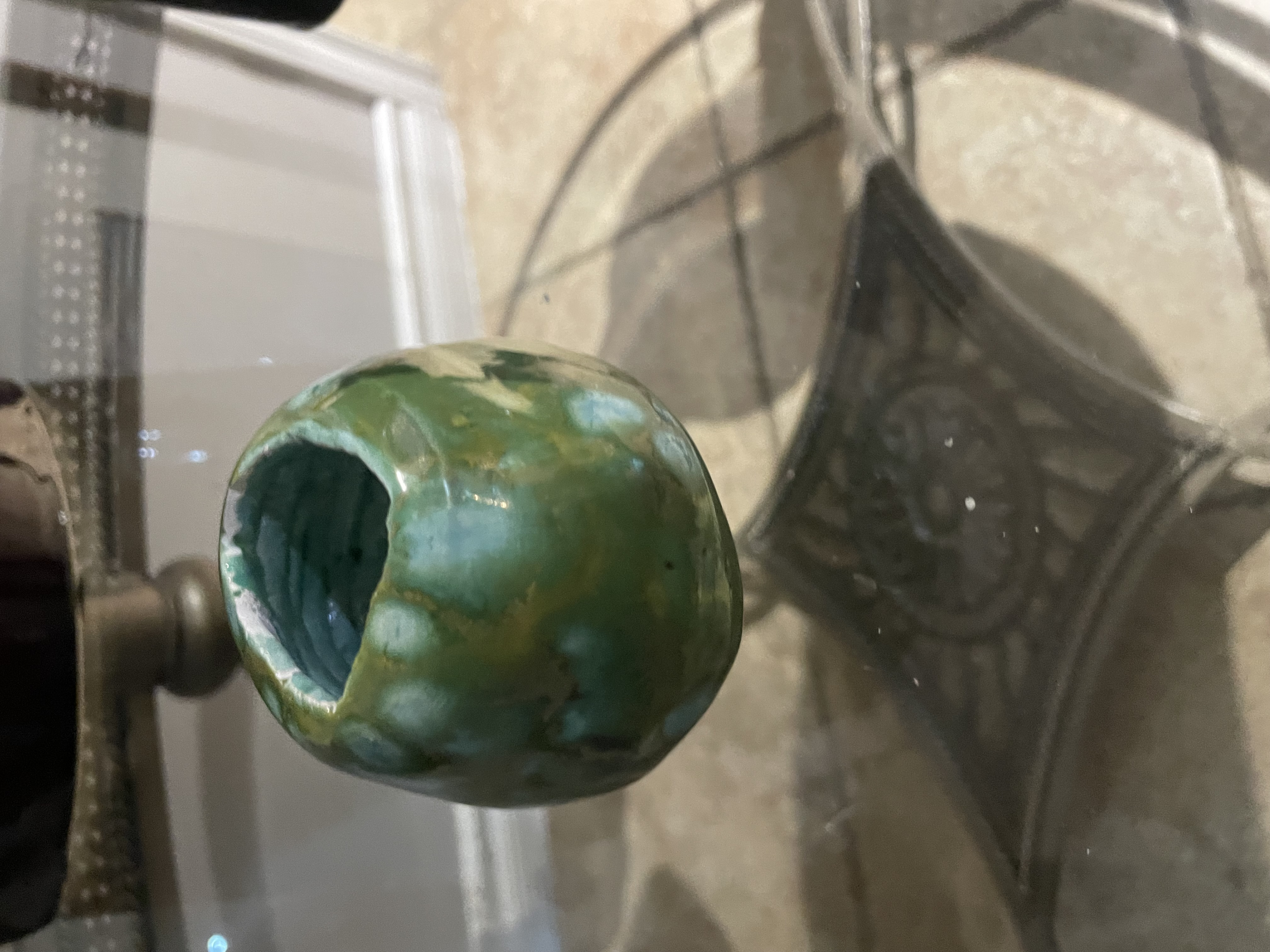 Green Glazed Ceramic Vase