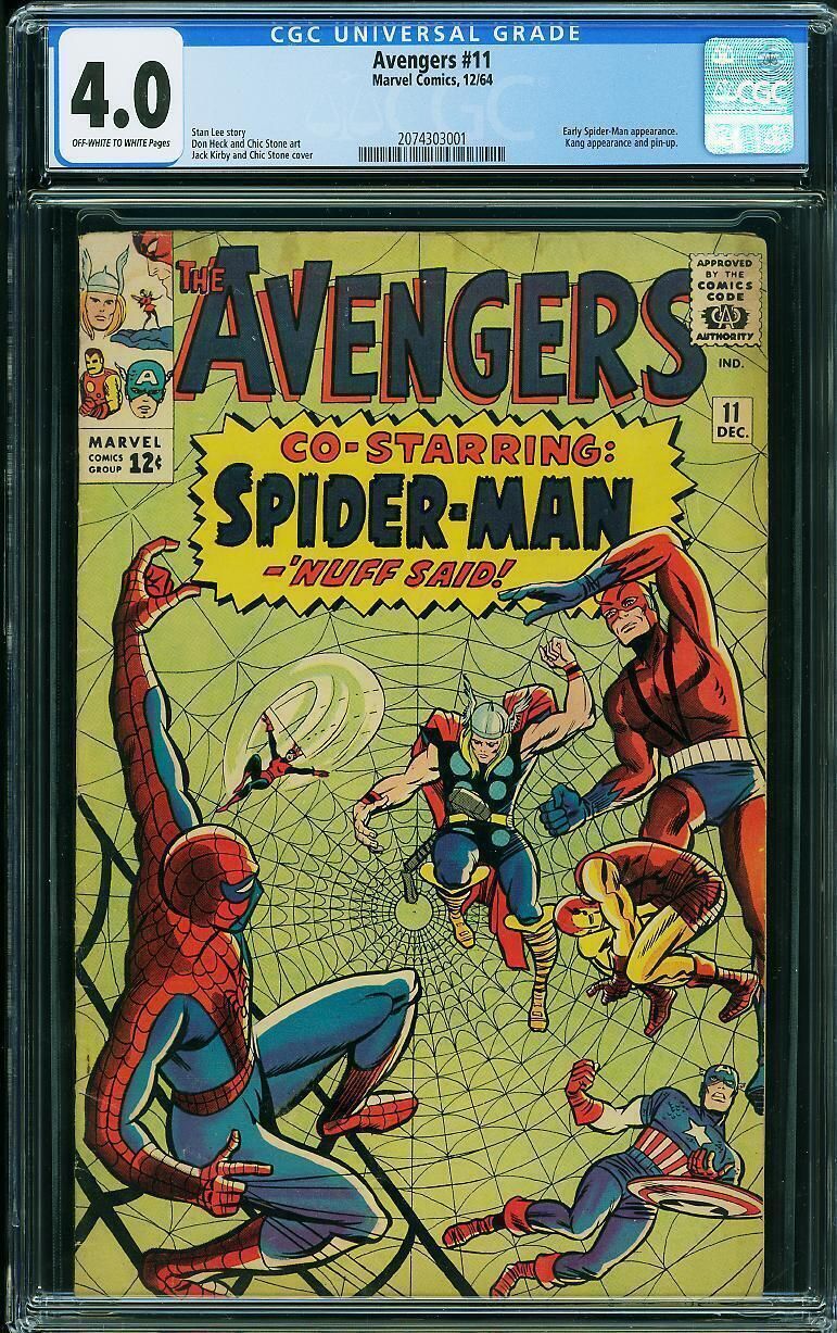 Silver Age Marvel Comics 'The Avengers' #11 CGC 4.0 Comic Book