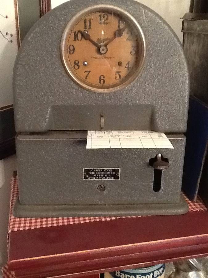 Industrial Simplex Time Recorder Co. Mechanical Punch Clock