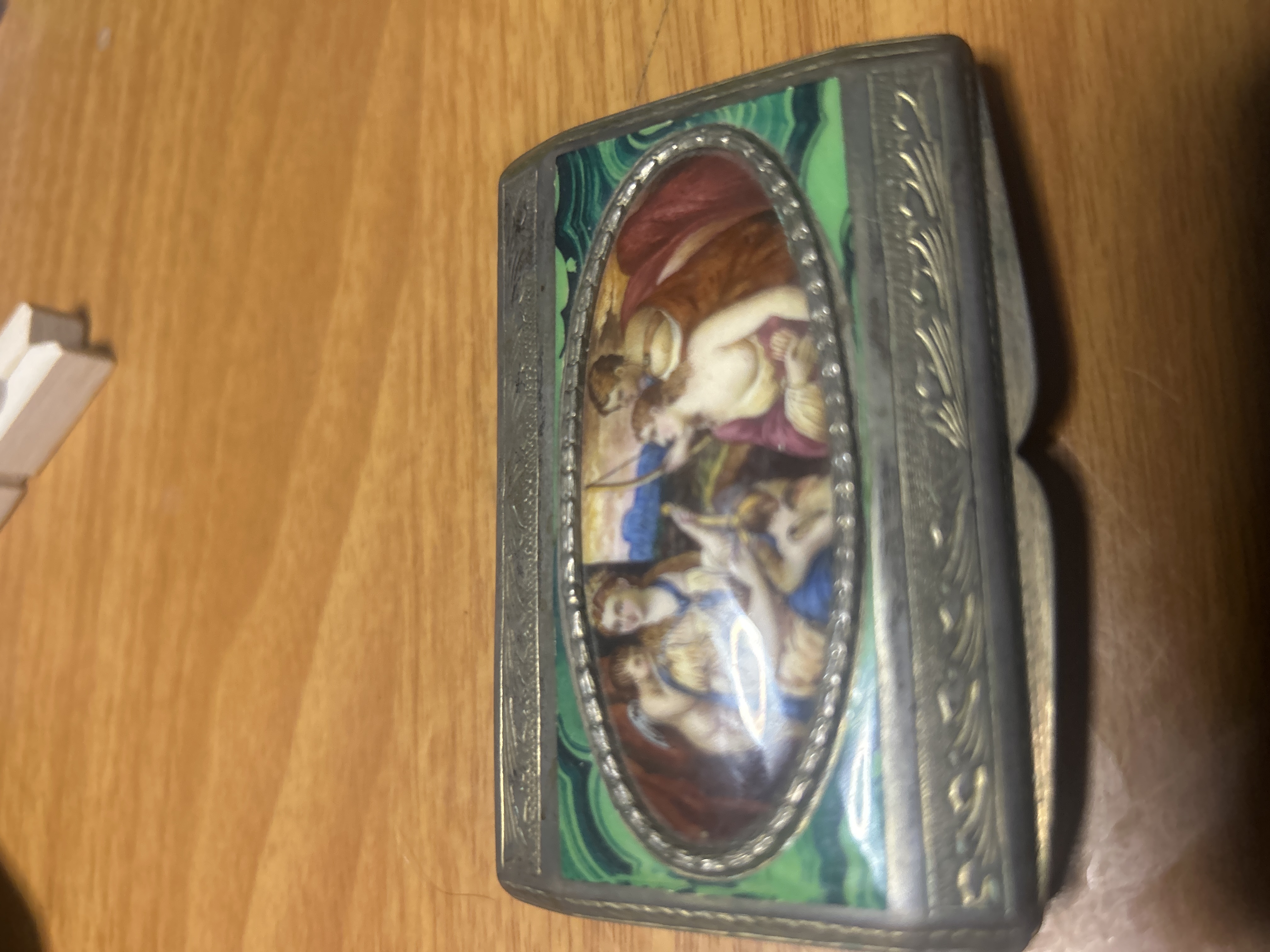 Victorian Silver and Enamel Snuff Box
