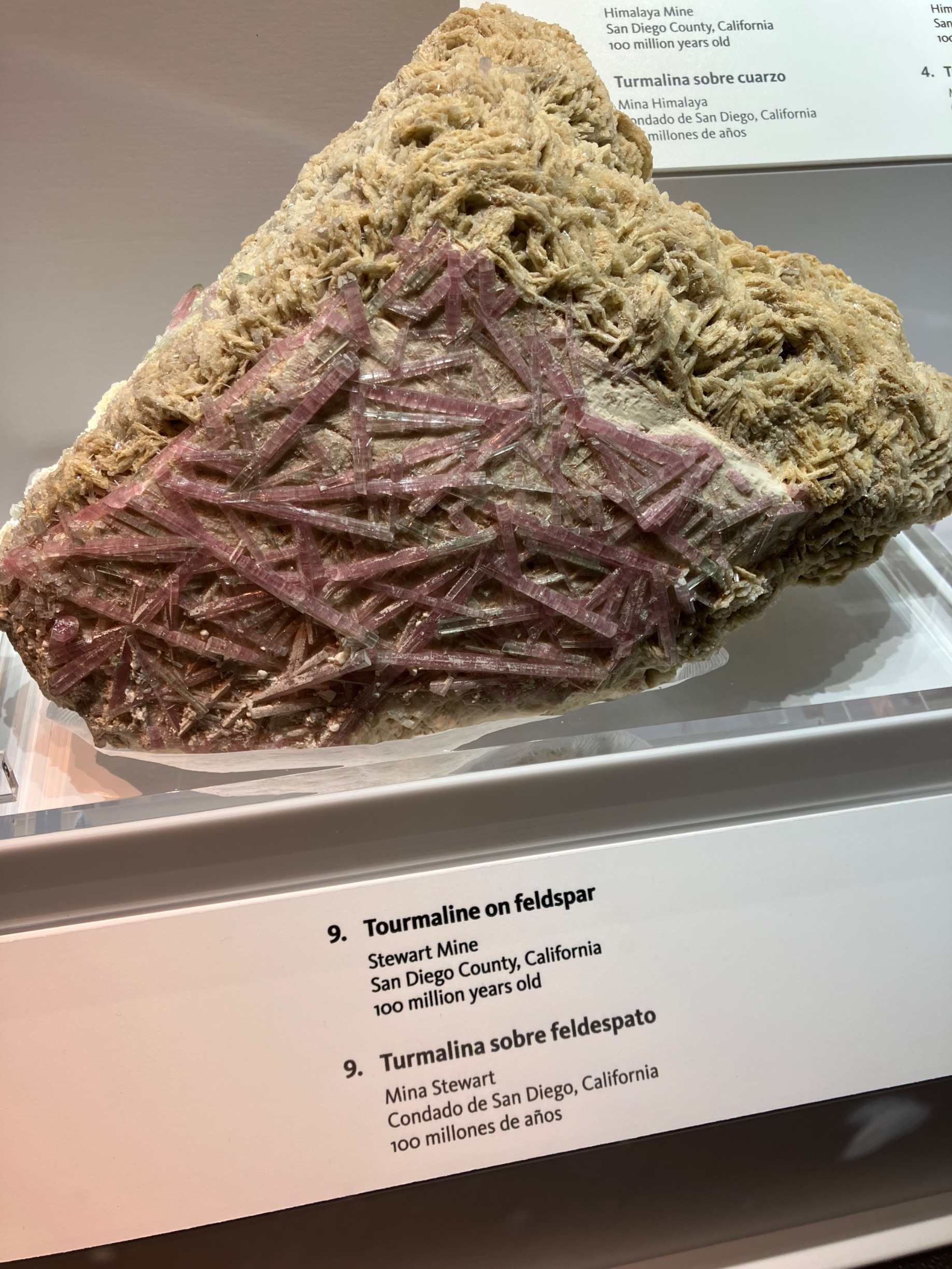 Tourmaline on Feldspar Mineral Specimen