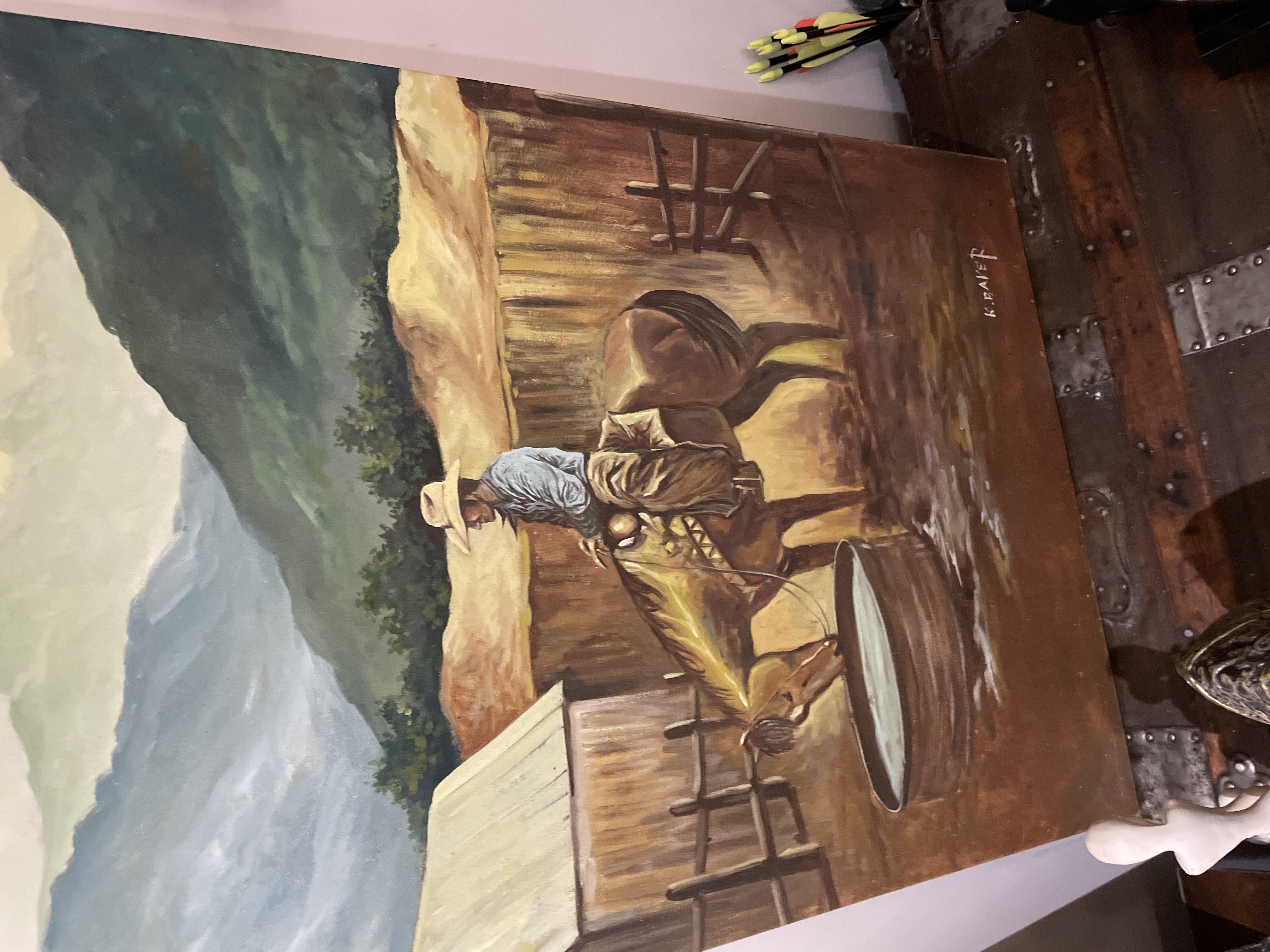 Western Style Cowboy Painting