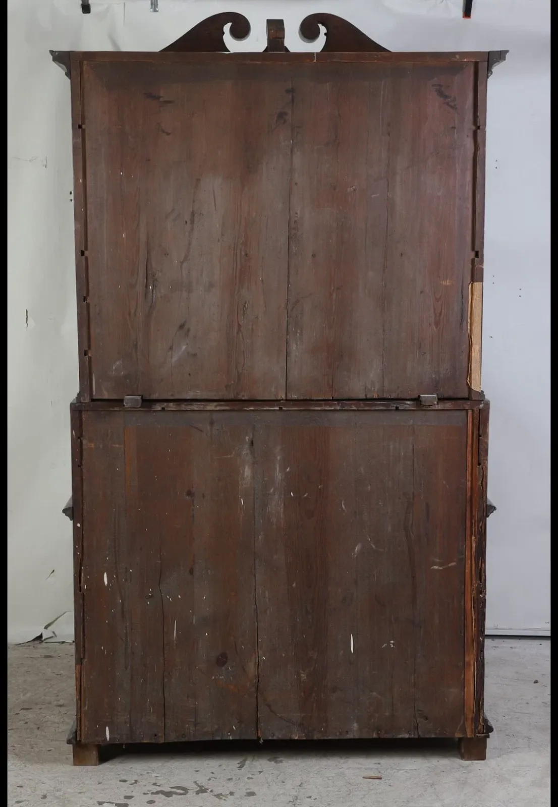 Continental Baroque Style Walnut Slant‑Front Secretary Bookcase thumbnail 12