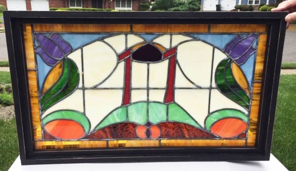 Art Nouveau Stained Glass Window