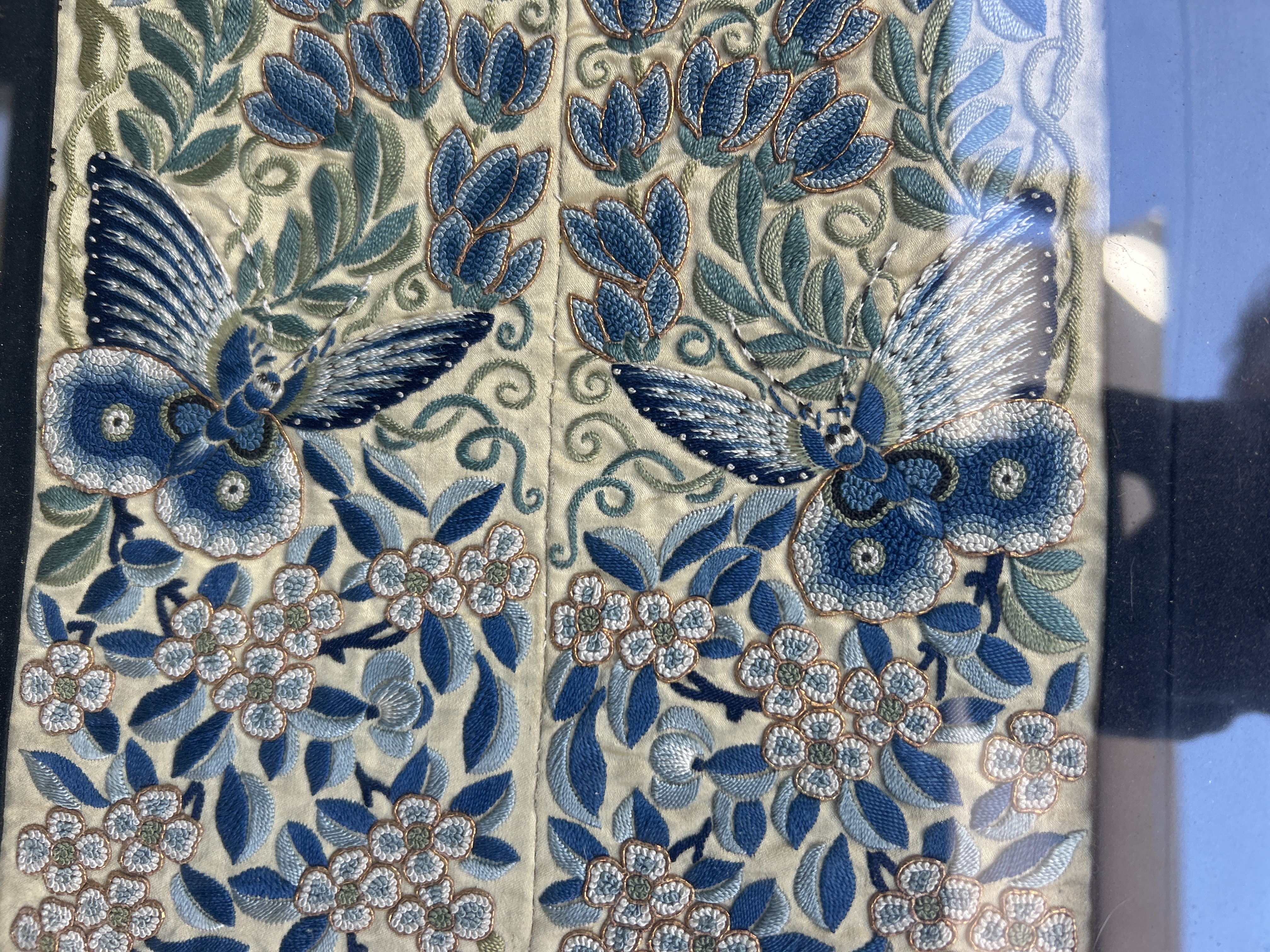 Chinese Qing Dynasty Silk Embroidery Panel