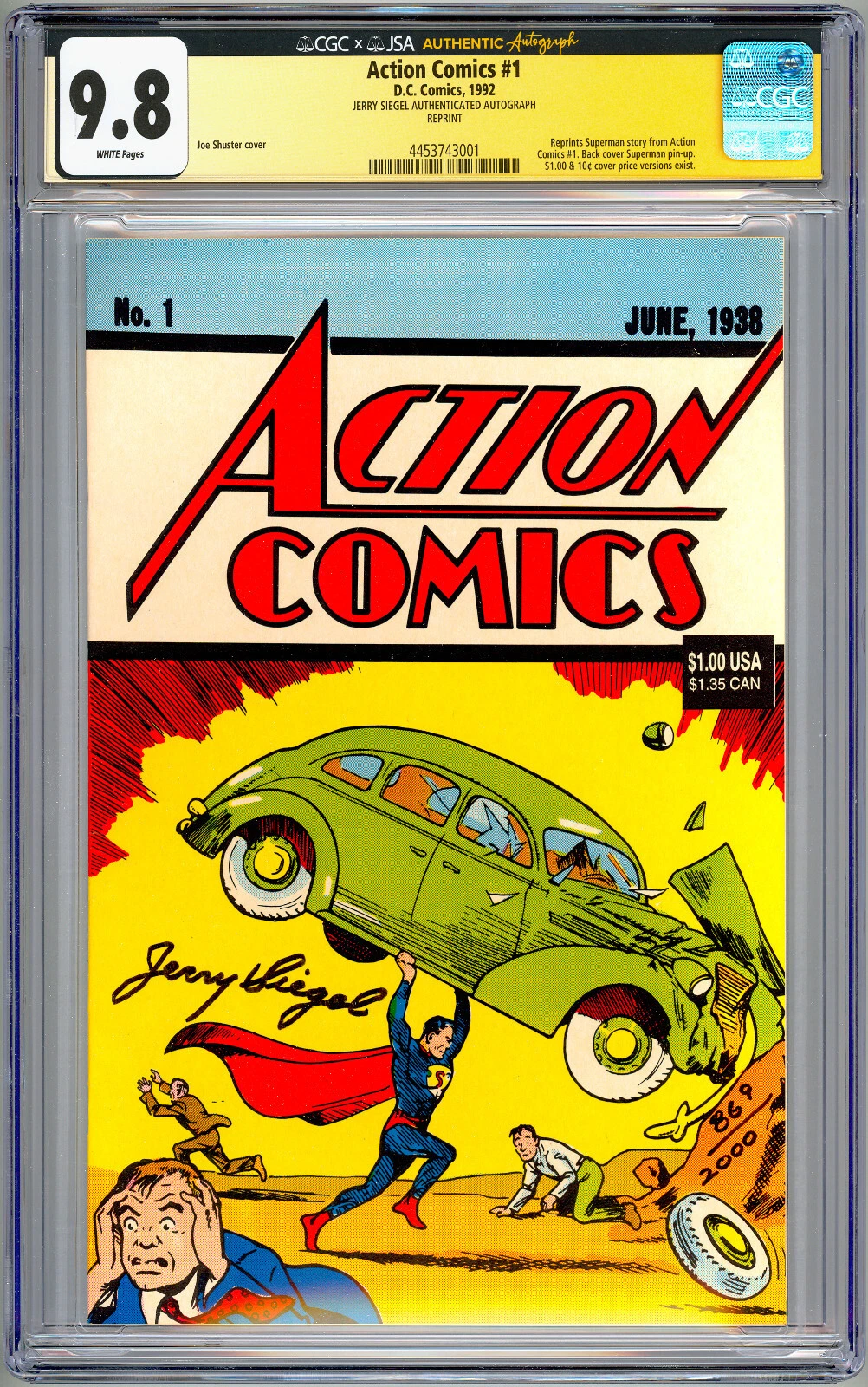 Golden Age DC Comics Action Comics Group, including 1992 Action Comics #1 Reprint and 1938 Action Comics #2, #3, #4, and #5 thumbnail 11
