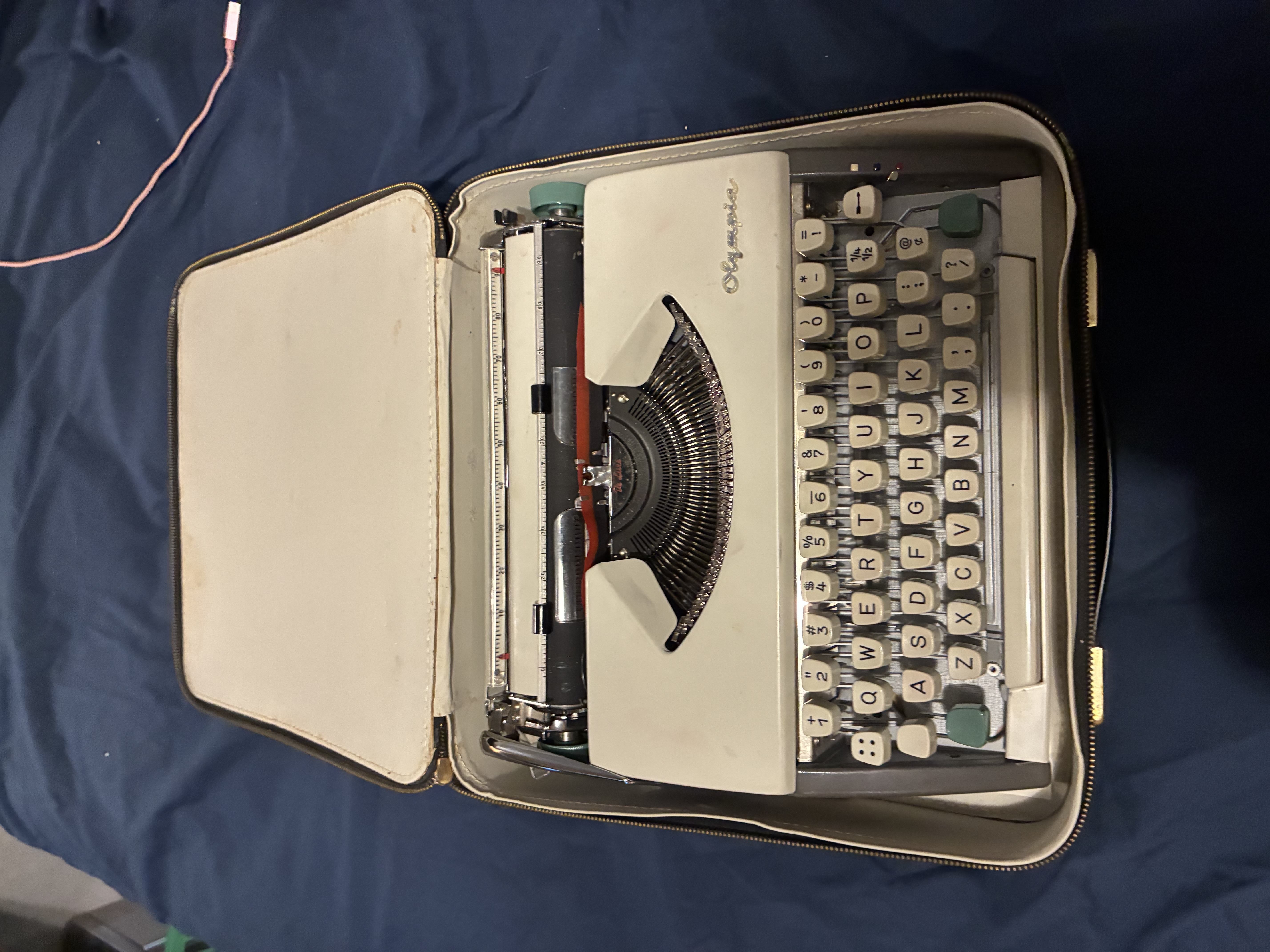 Mid-Century Modern Olympia Portable Typewriter