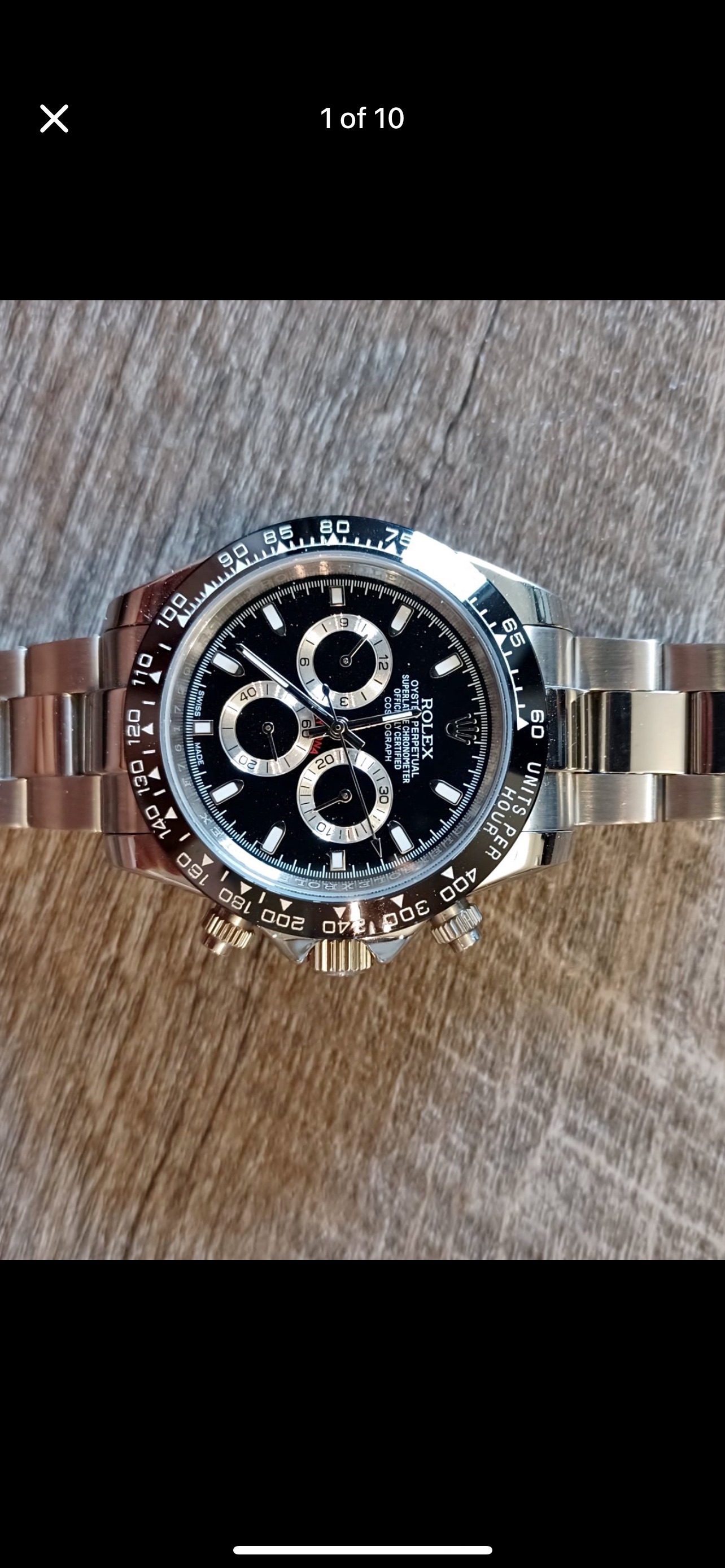 Rolex Cosmograph Daytona Stainless Steel Chronograph Wristwatch