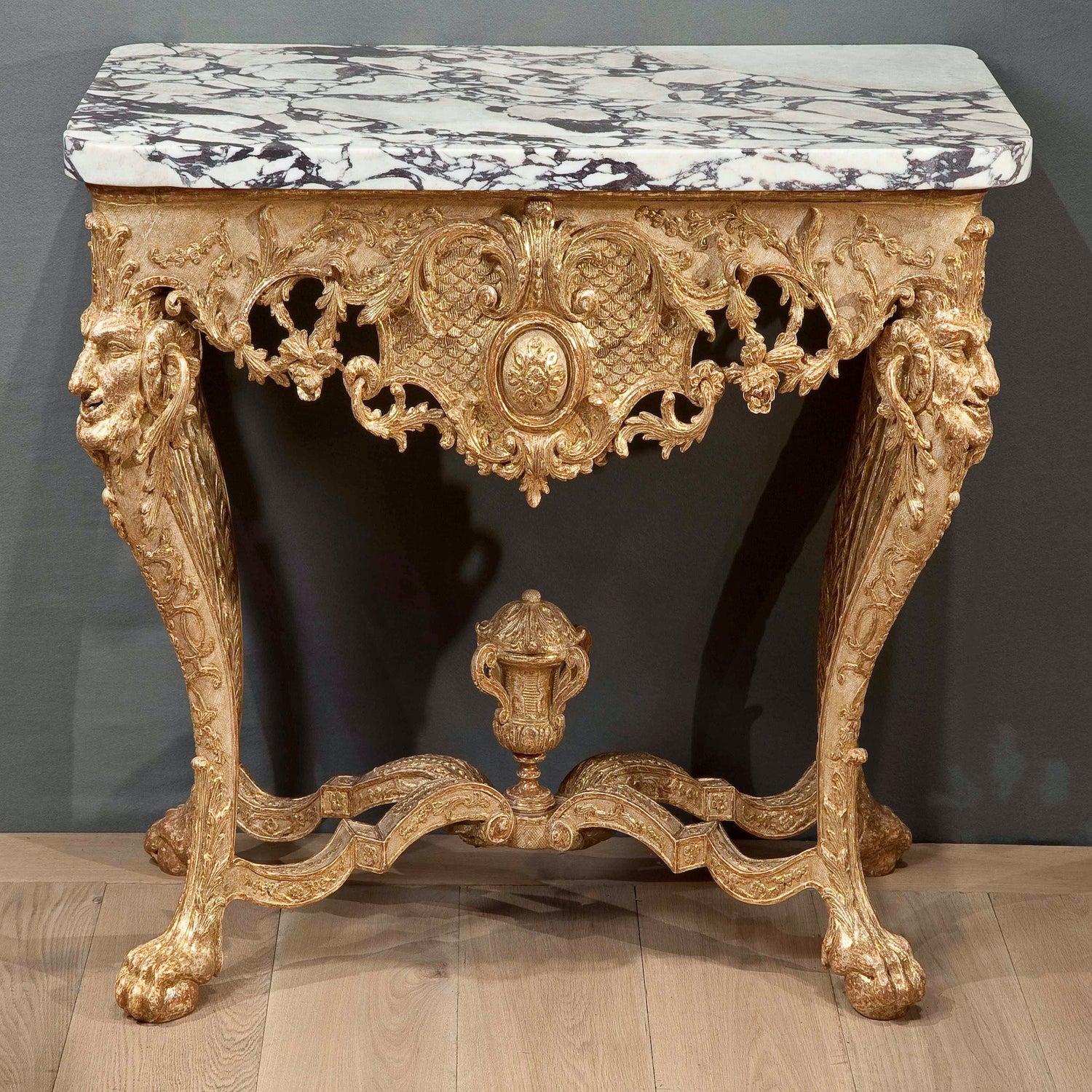 German Rococo Giltwood Console Table thumbnail 4