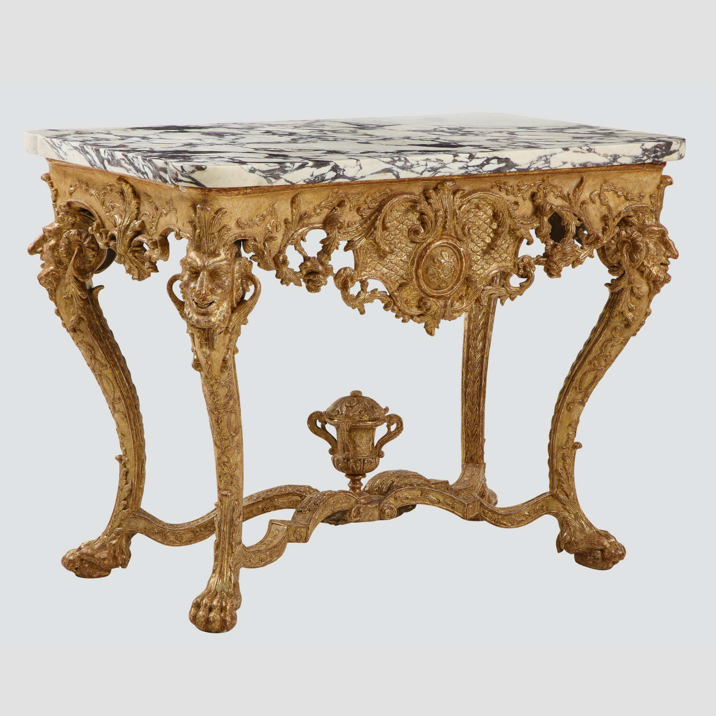 German Rococo Giltwood Console Table thumbnail 6