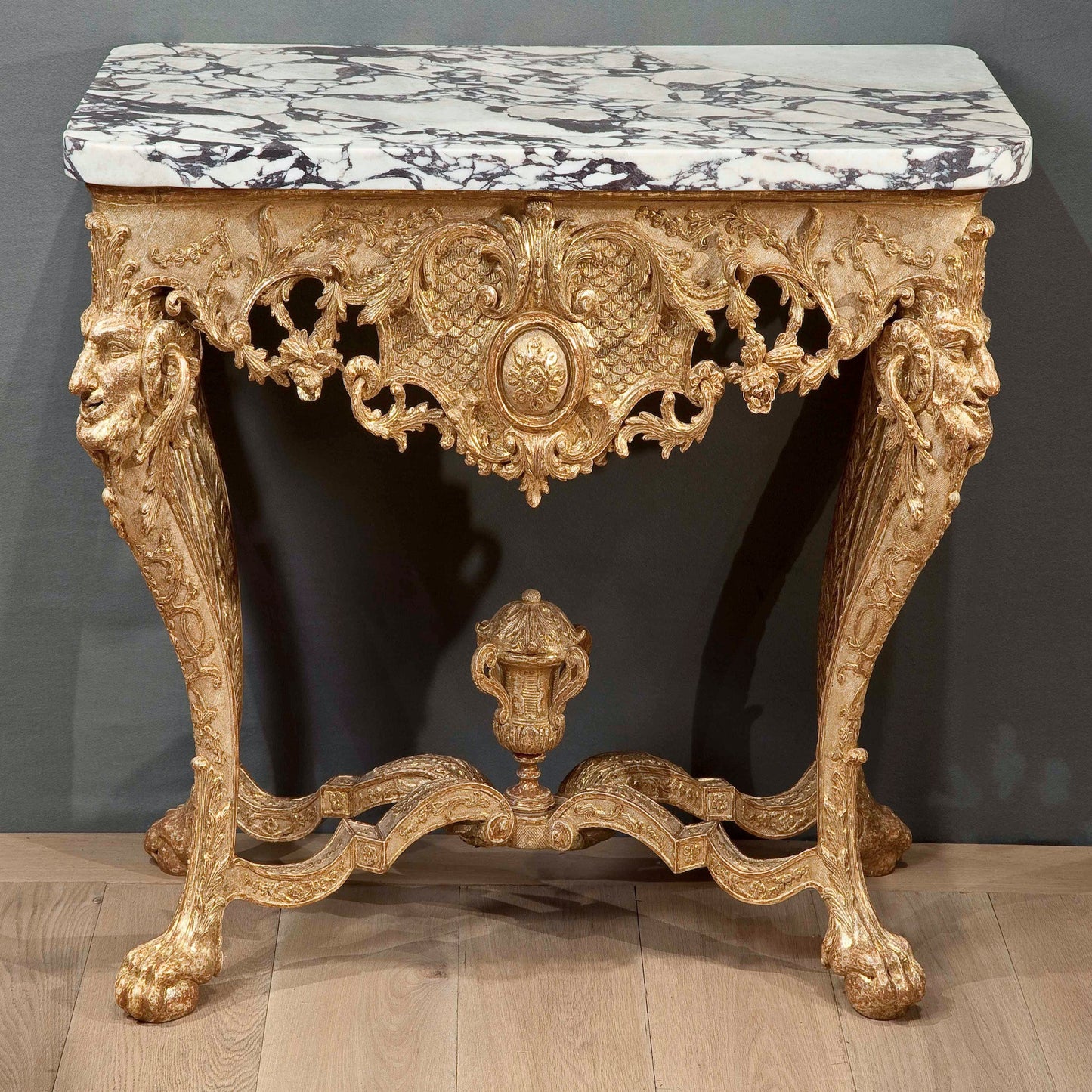German Rococo Giltwood Console Table thumbnail 7