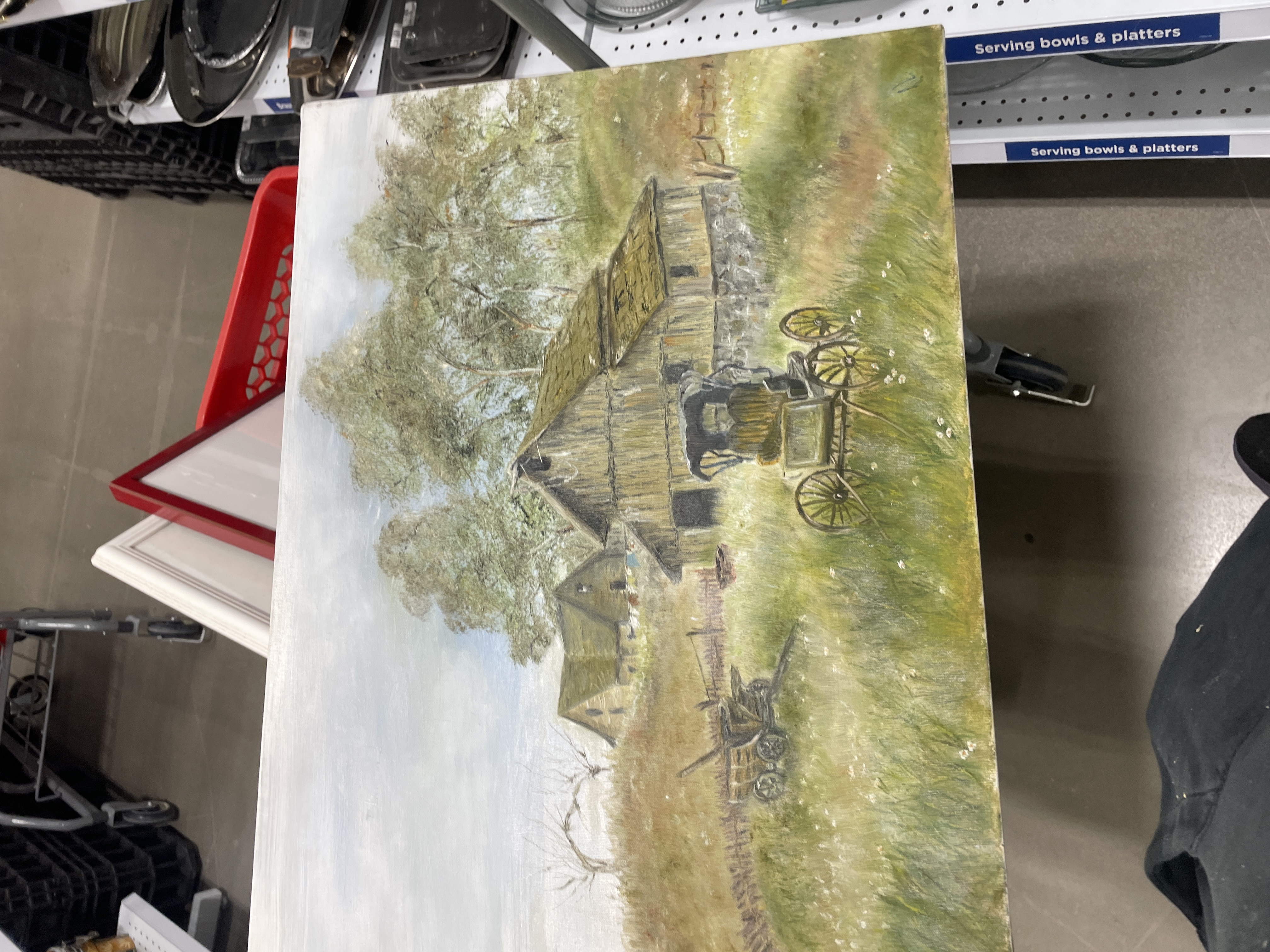Rustic Farm Landscape Painting