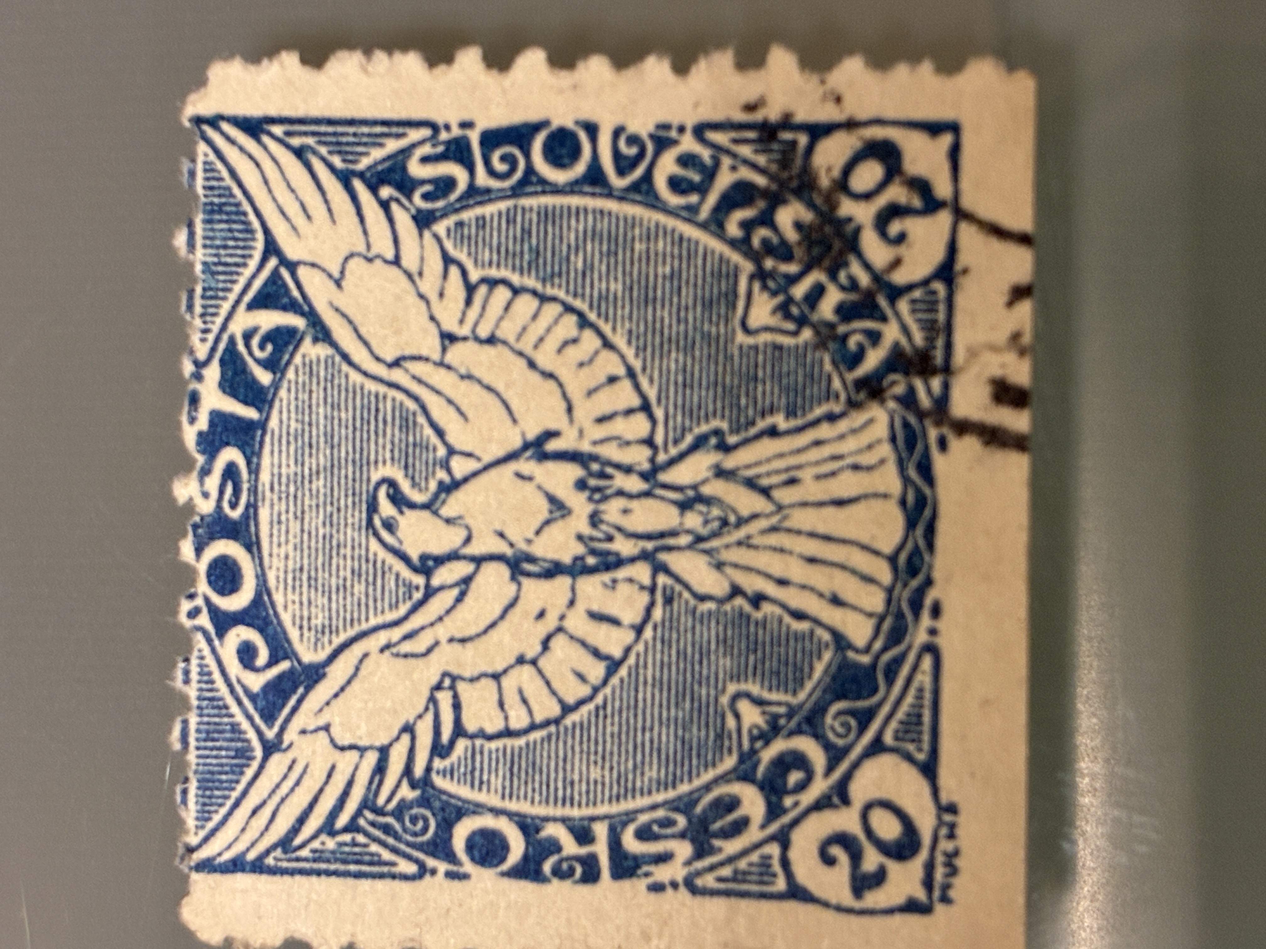 Czechoslovakian Postage Stamp with Eagle