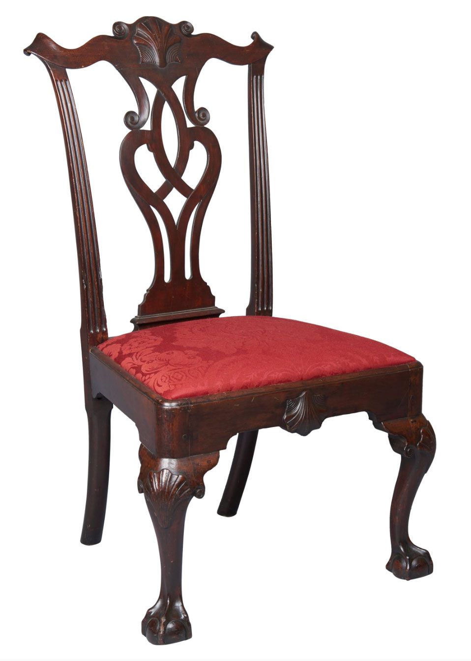 American Chippendale Period Mahogany Side Chair