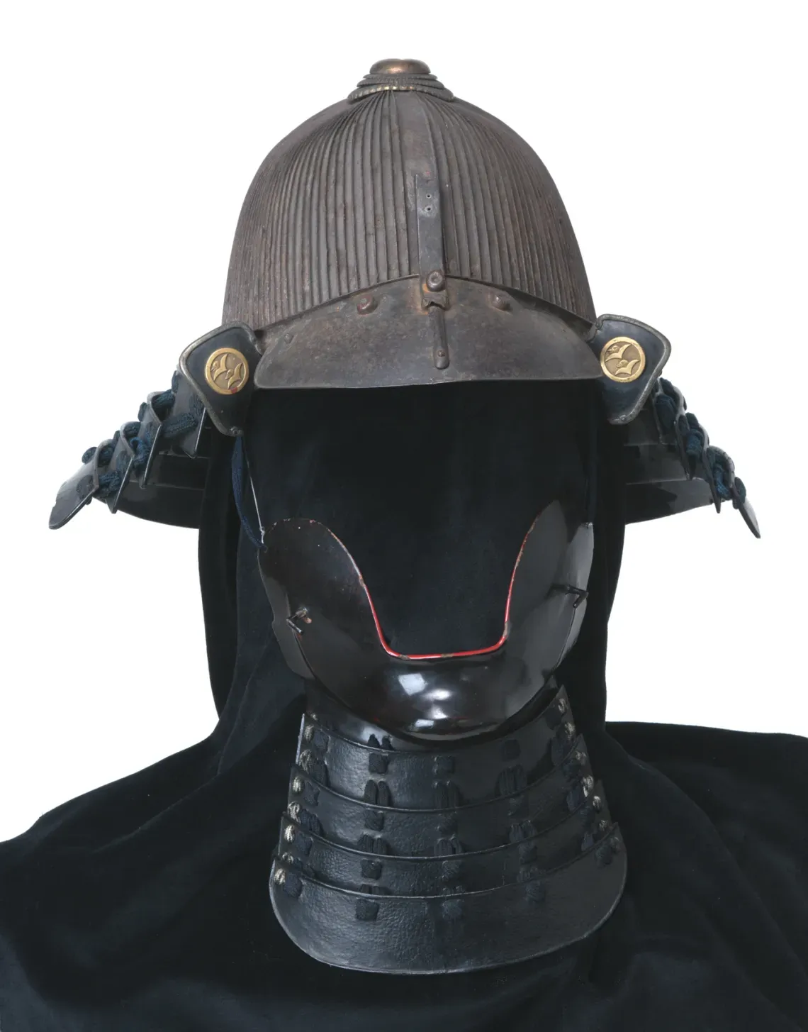 Edo Period Japanese Iron Kabuto Helmet and Menpo