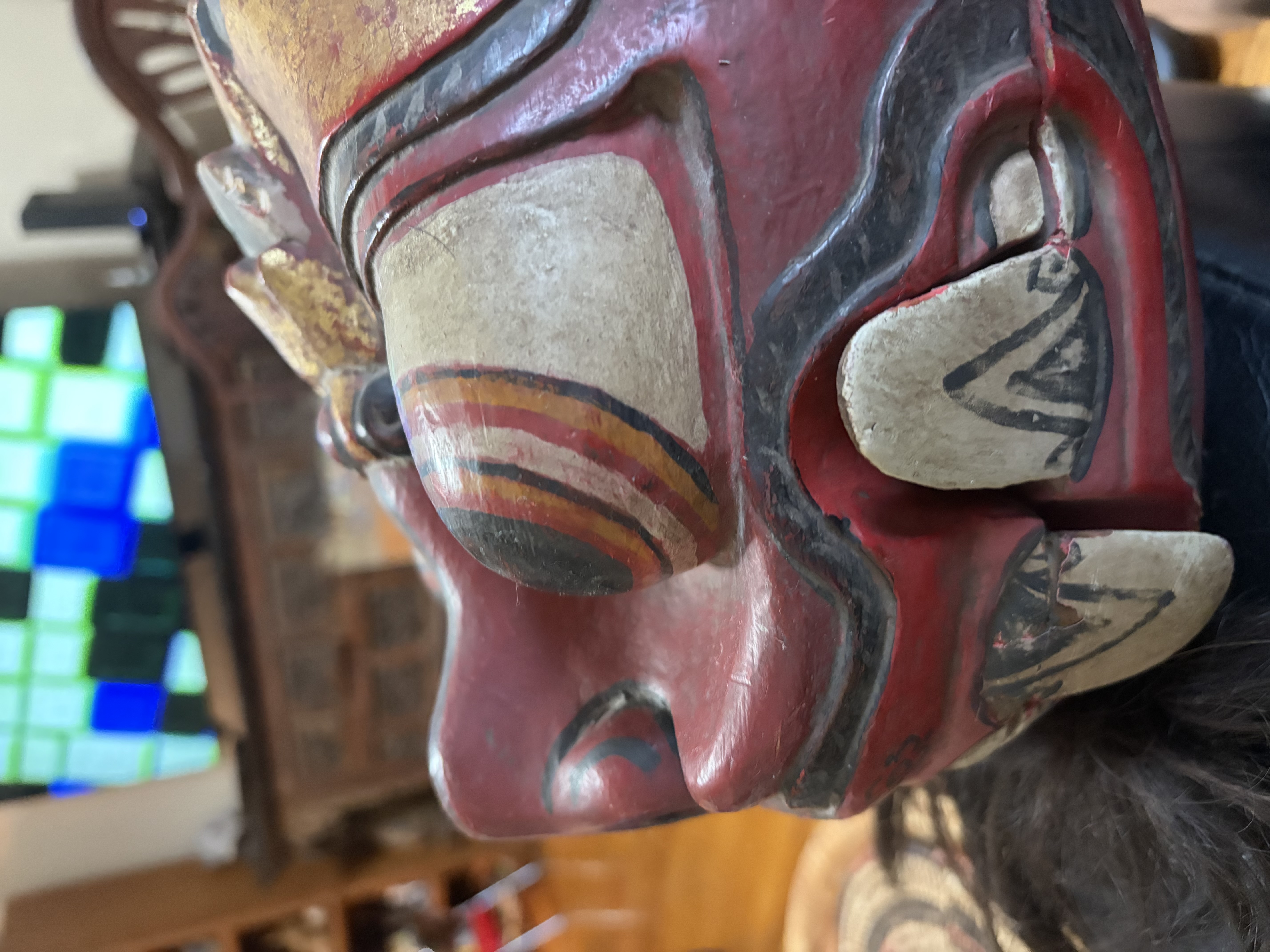 Balinese Wooden Ritual Dance Mask thumbnail 3