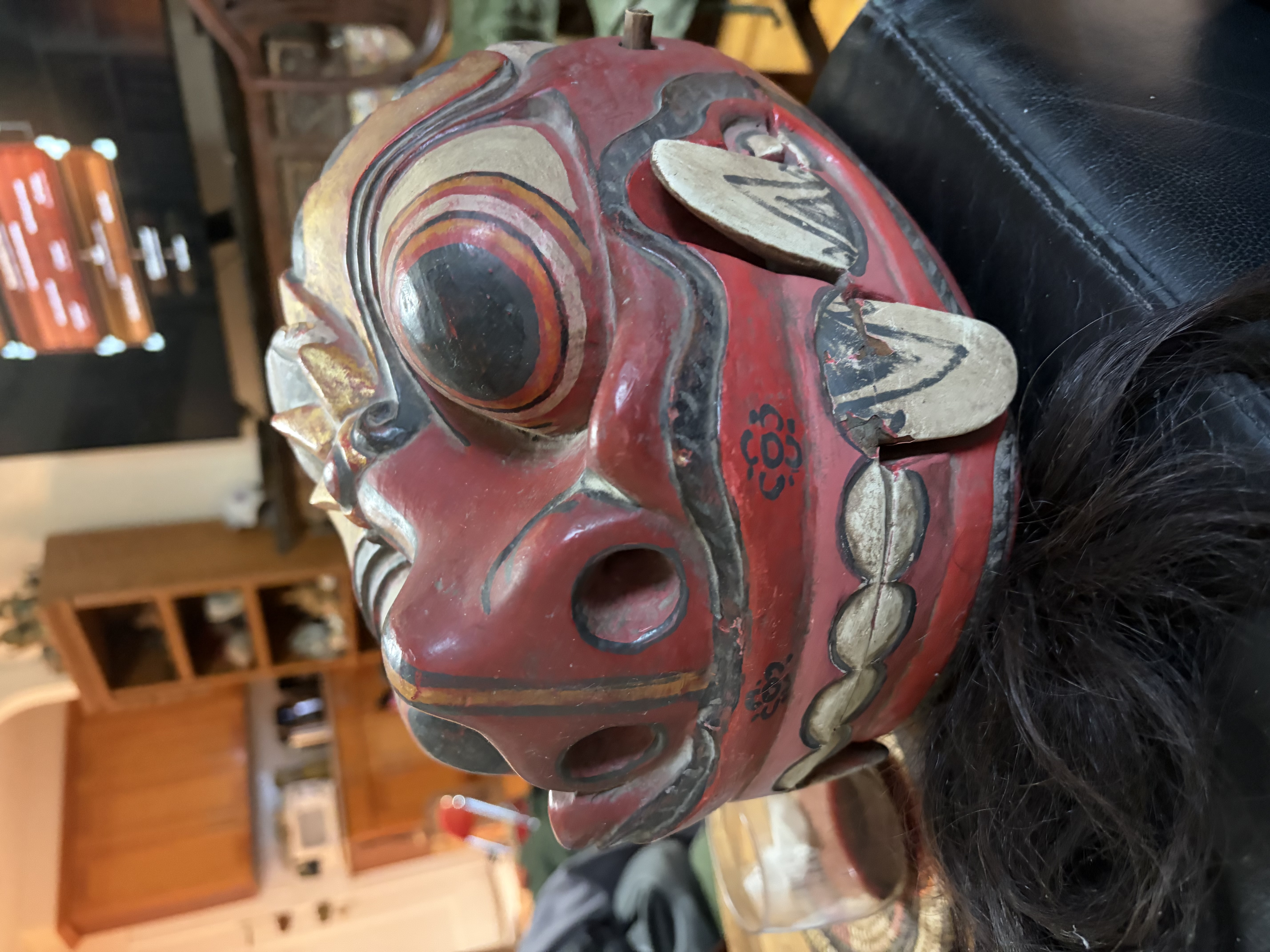 Balinese Wooden Ritual Dance Mask thumbnail 4