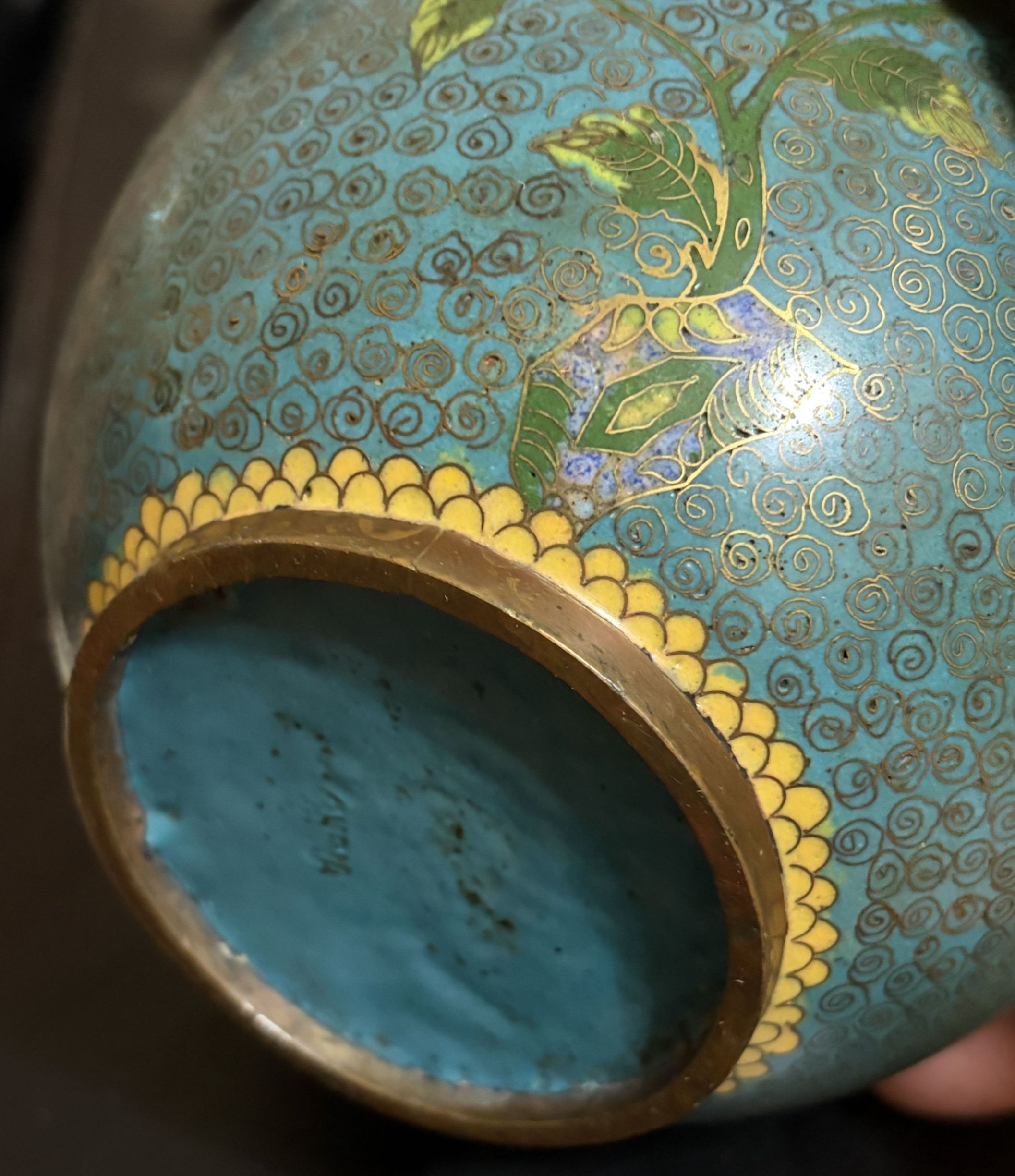 Chinese Cloisonné Enamel Covered Ginger Jar thumbnail 4