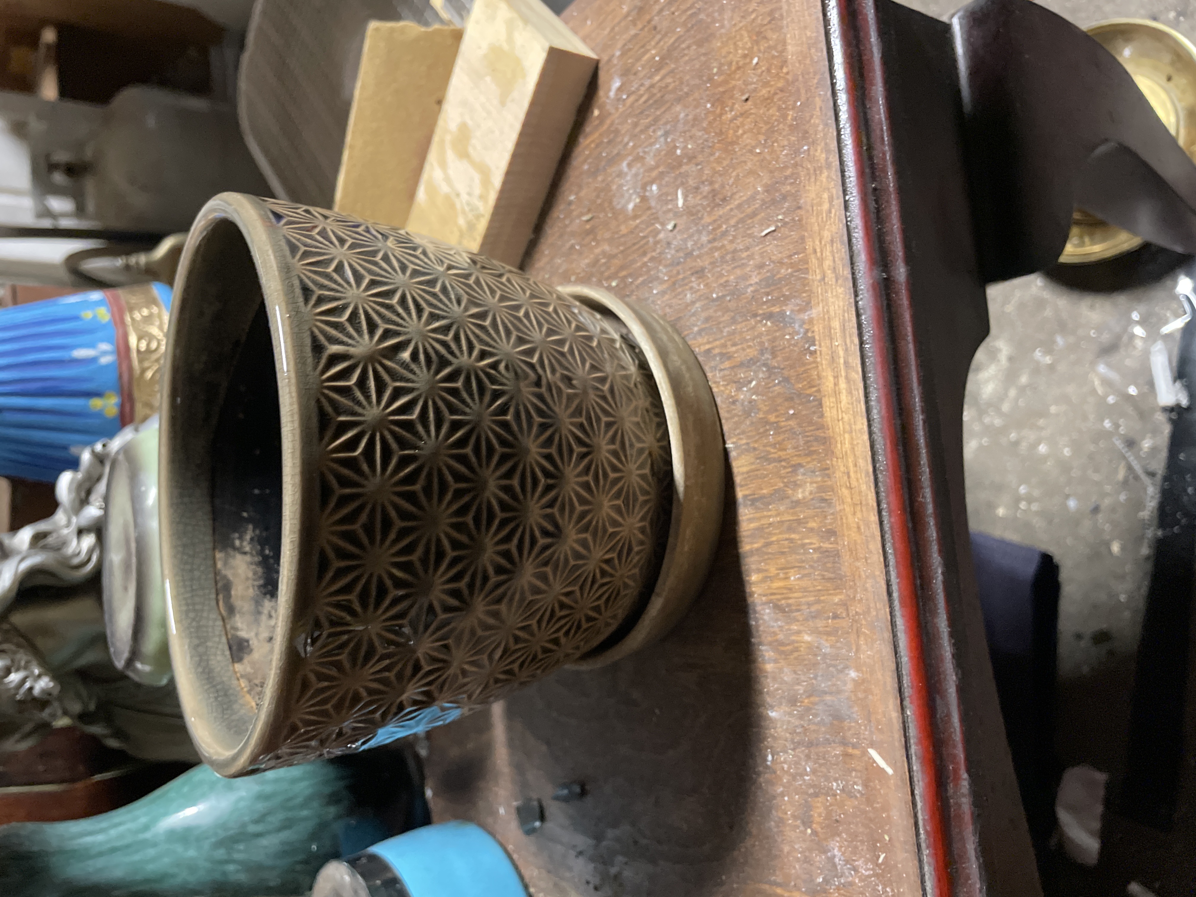 Modern Geometric Patterned Ceramic Planter