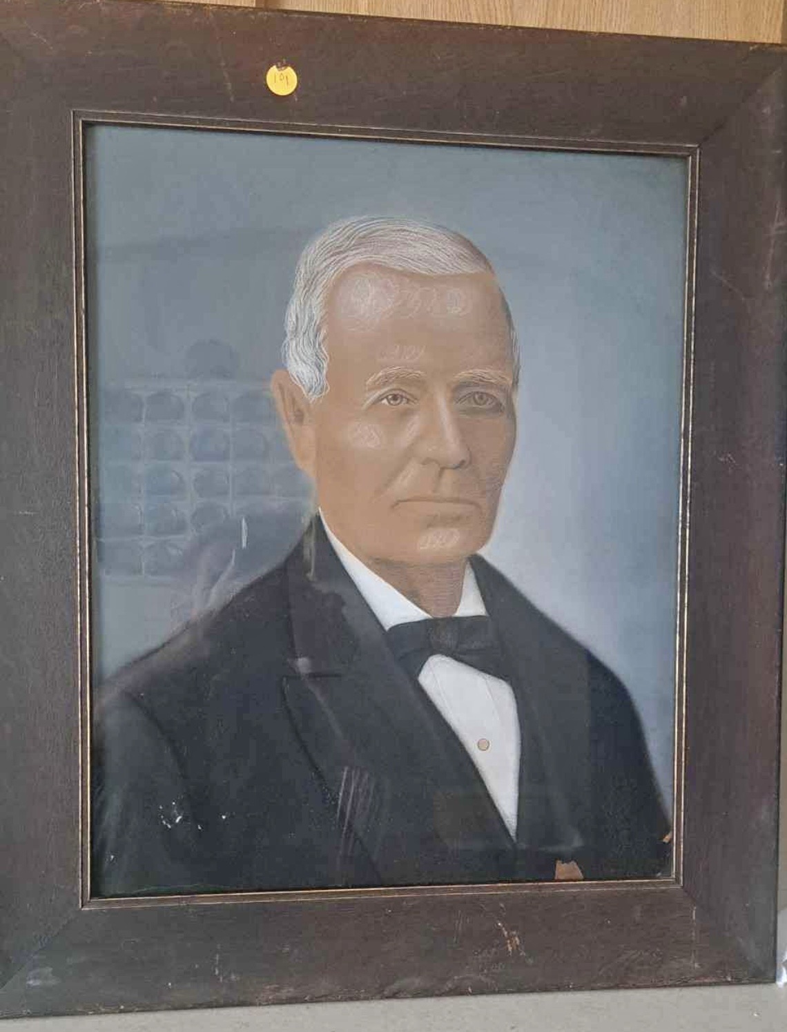American Folk Art Pastel Portrait of a Gentleman