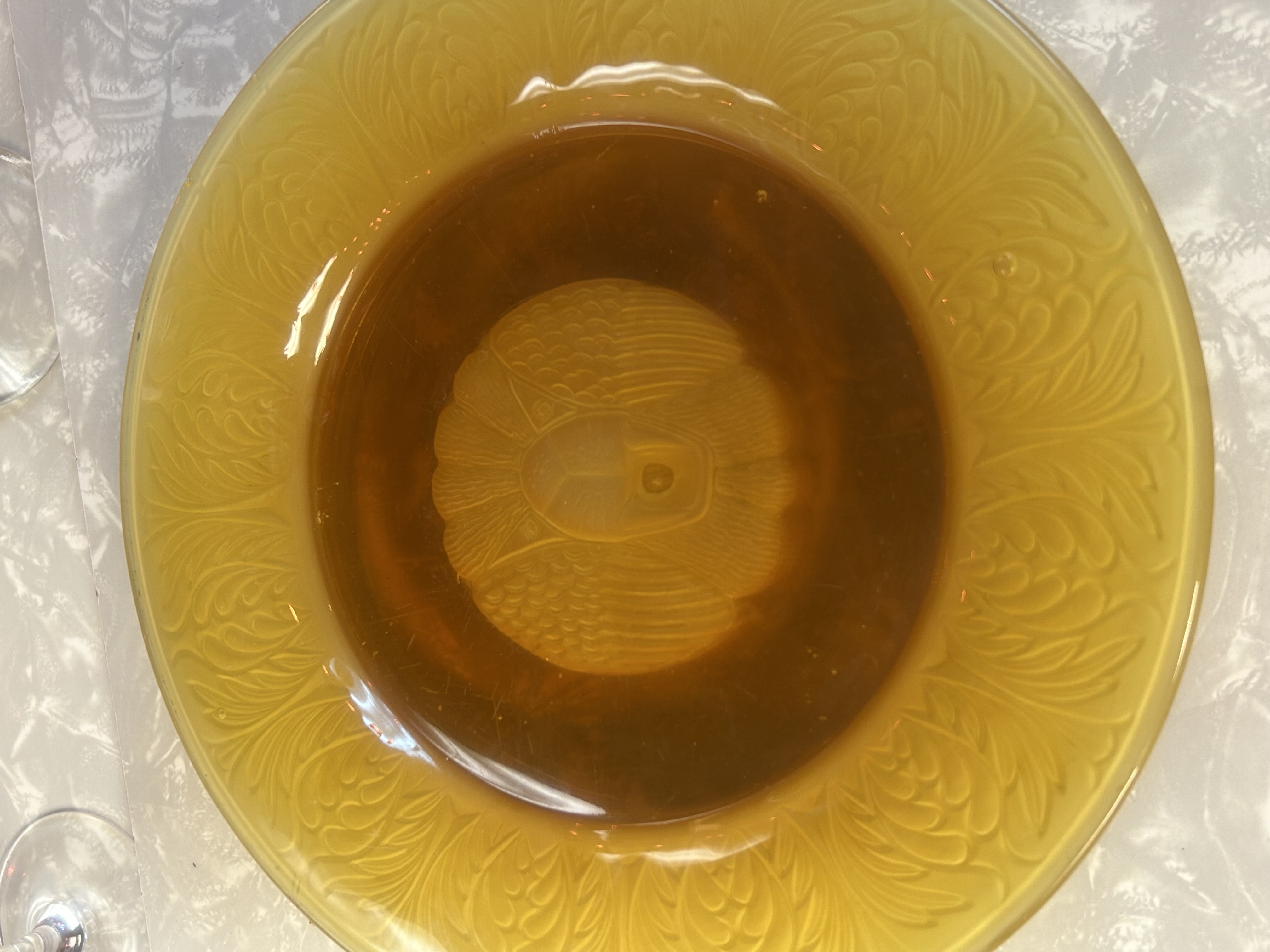 Bohemian Art Glass Fish-Plate